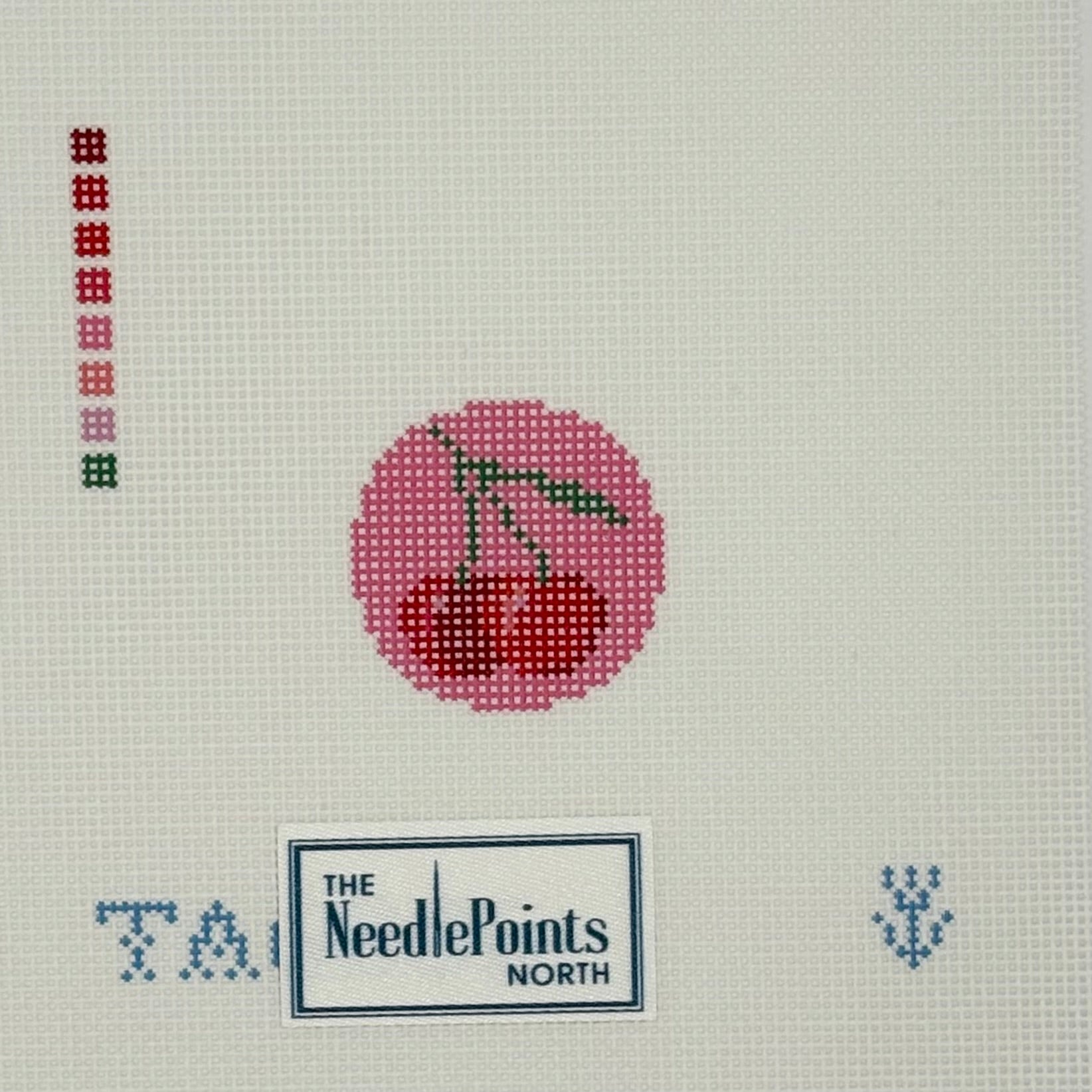 Cherries on Pink Fob Insert