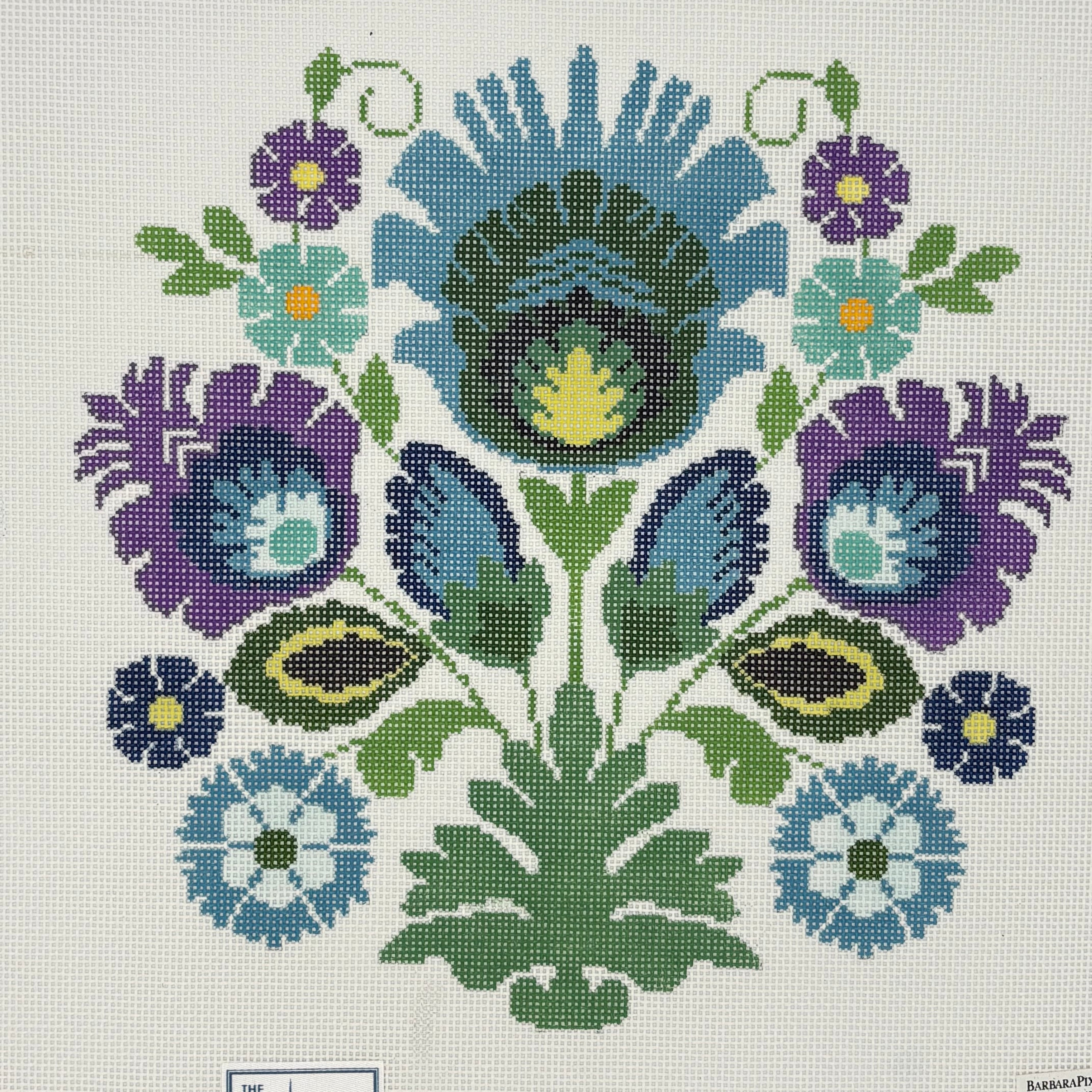 Polish Folk Design-Blue Flower