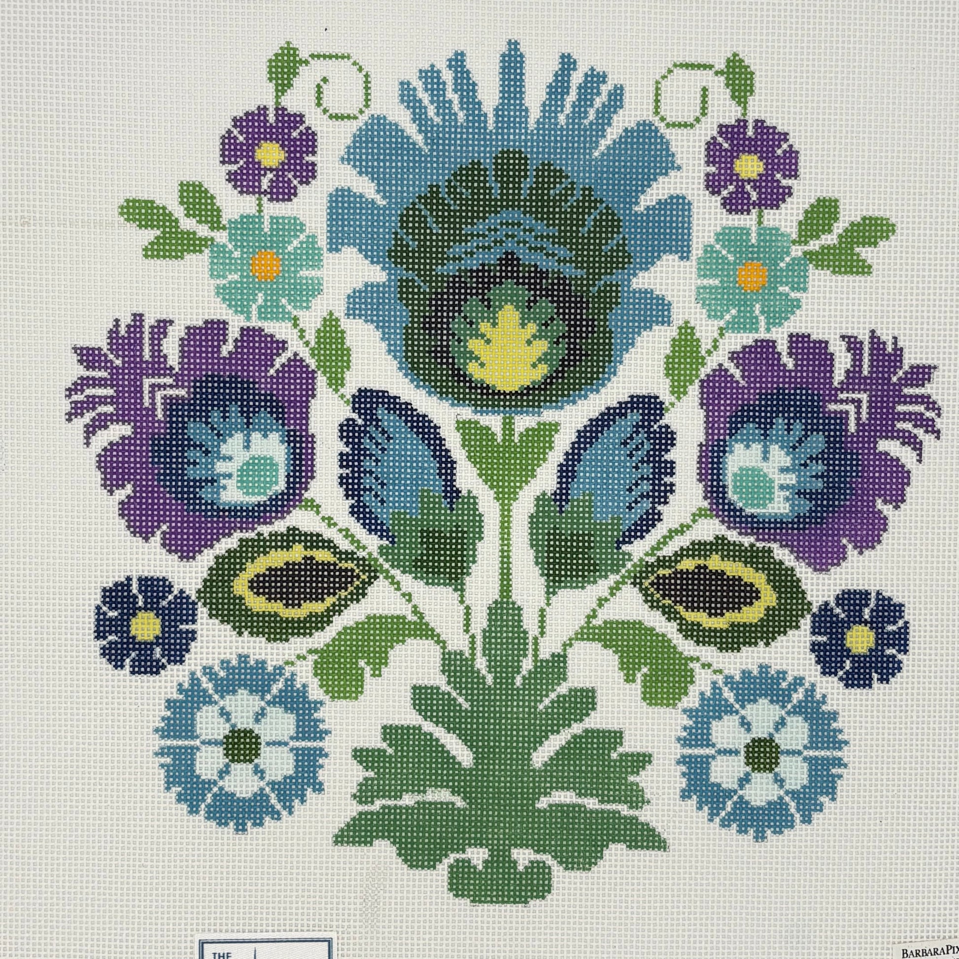 Polish Folk Design-Blue Flower