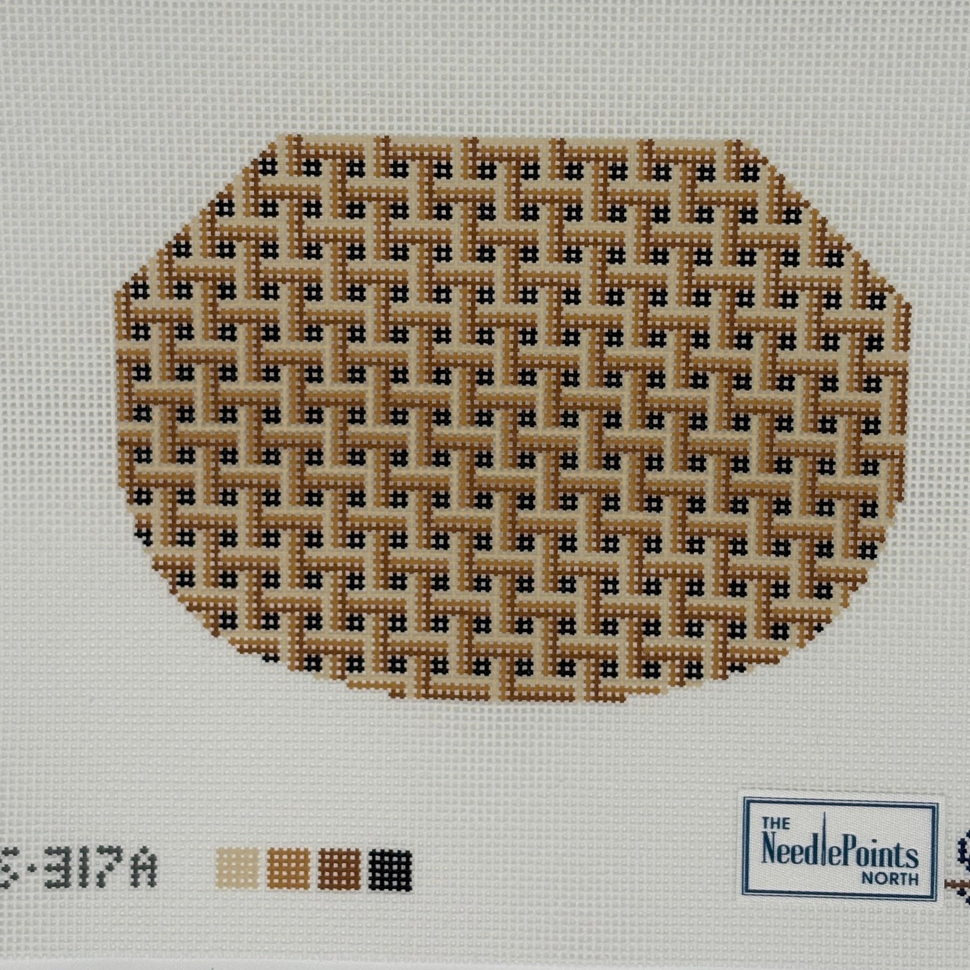 Basketweave Kiss Lock Bag