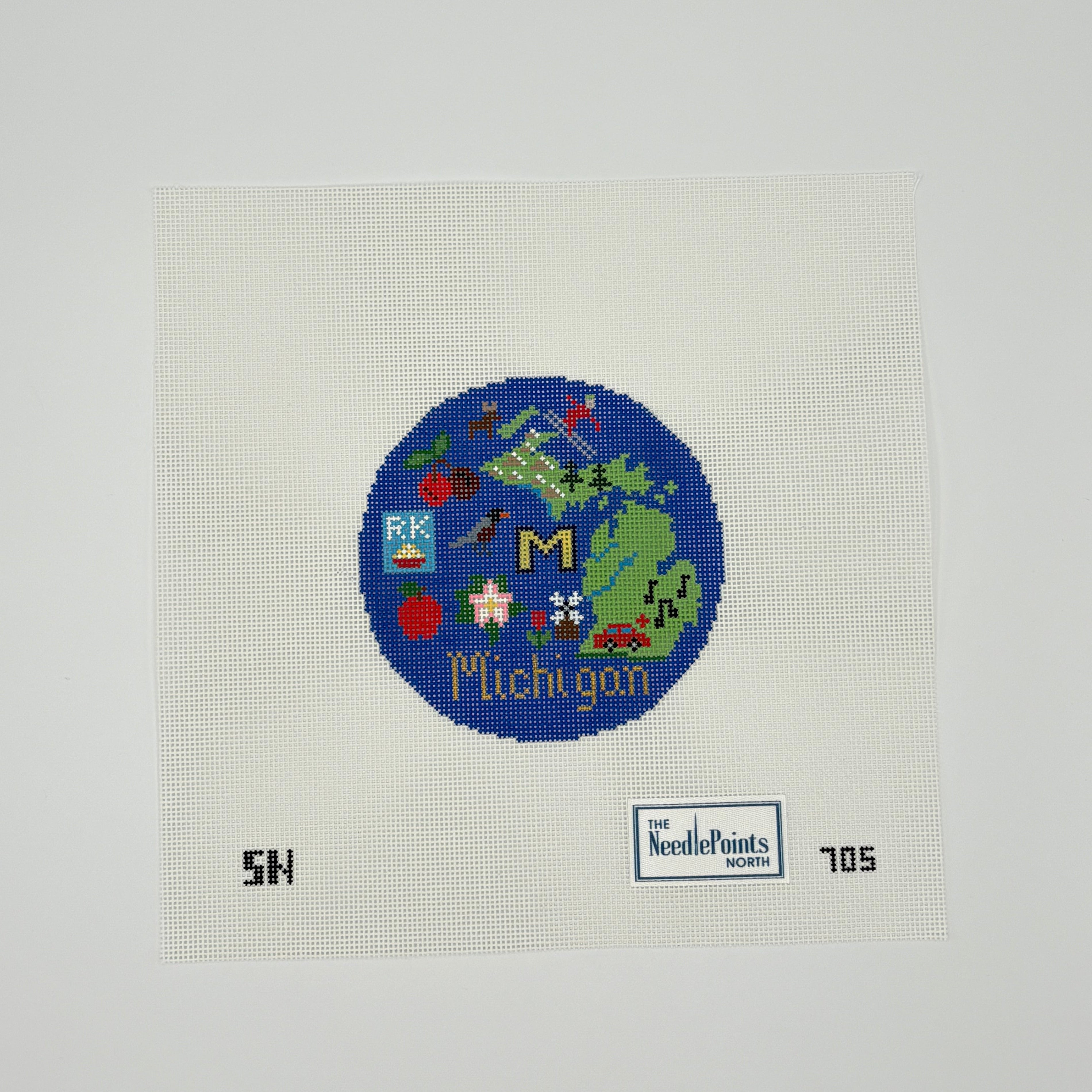 Round Michigan Ornament