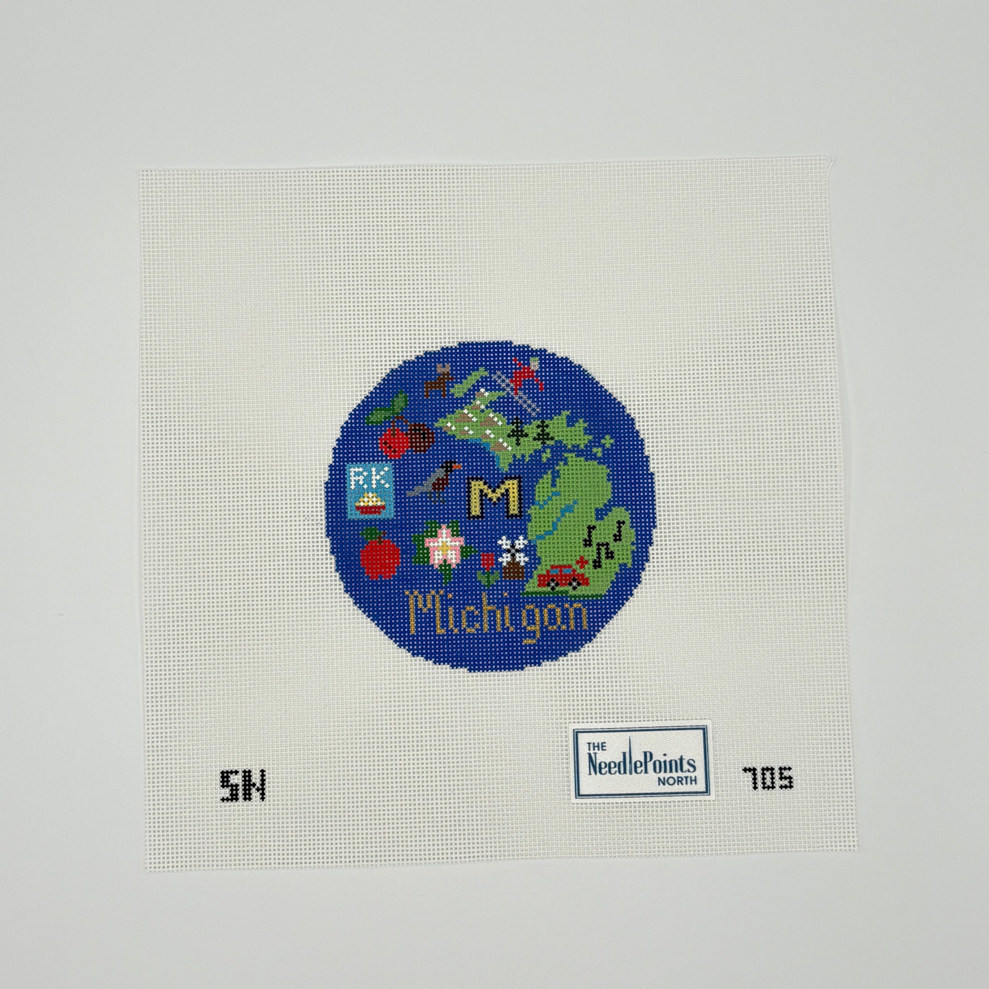 Round Michigan Ornament