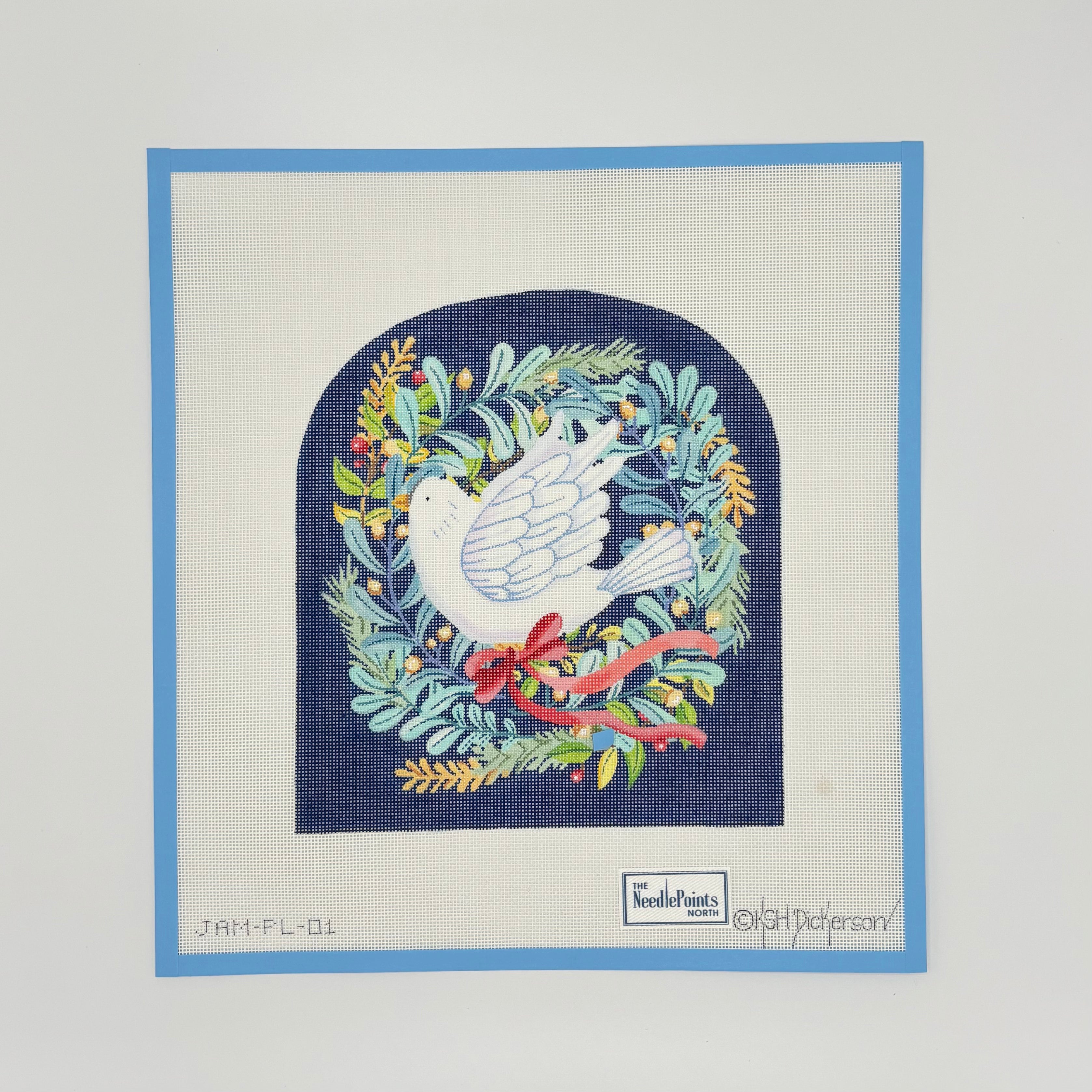 Dove w/ winter greenery