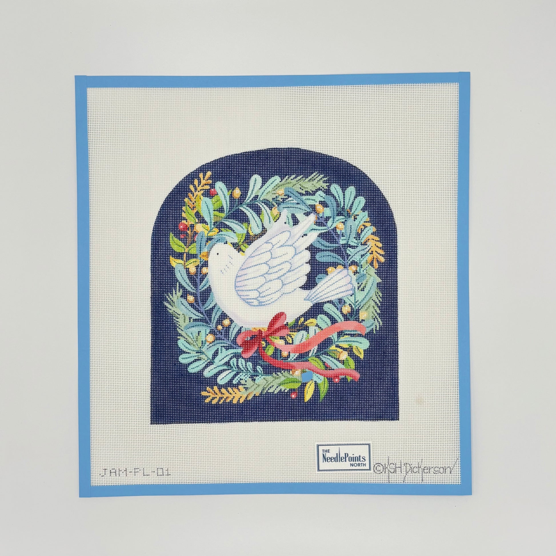 Dove w/ winter greenery