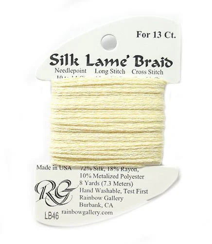 Silk Lamé Braid Lemon Mist