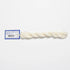 White braided rope with a label on a white background