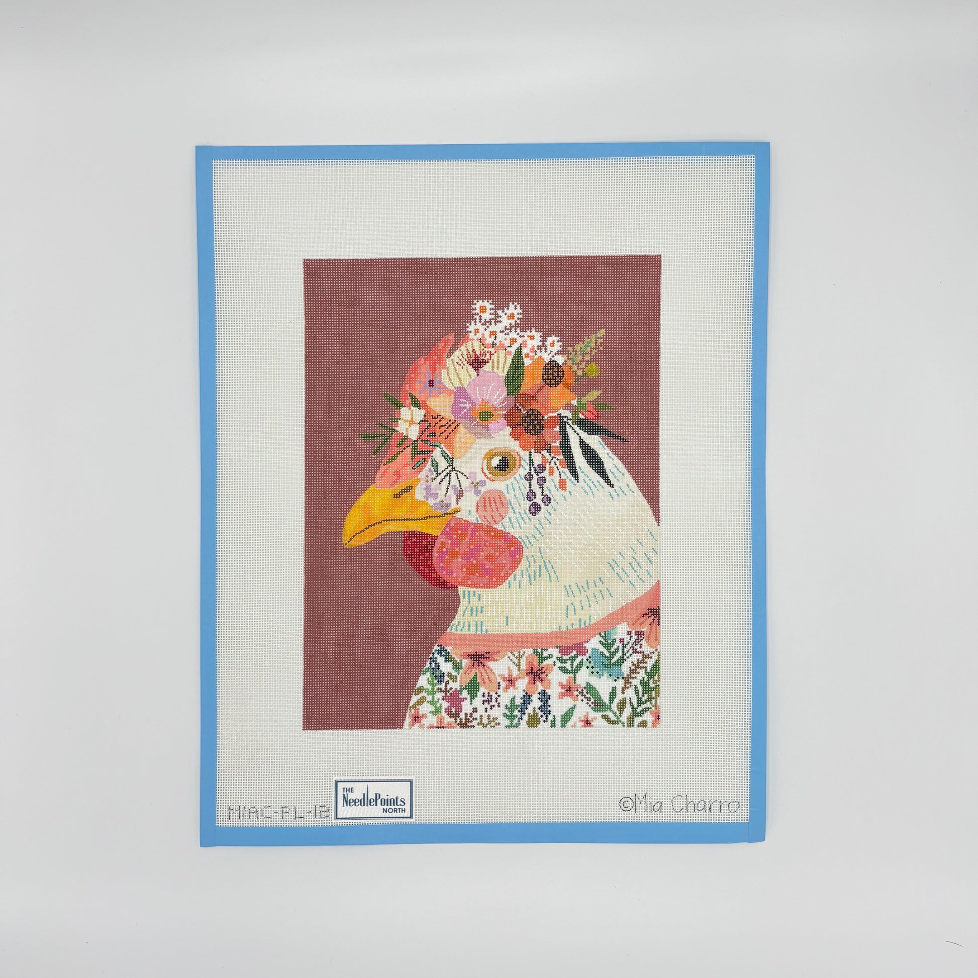 Hen in floral dress