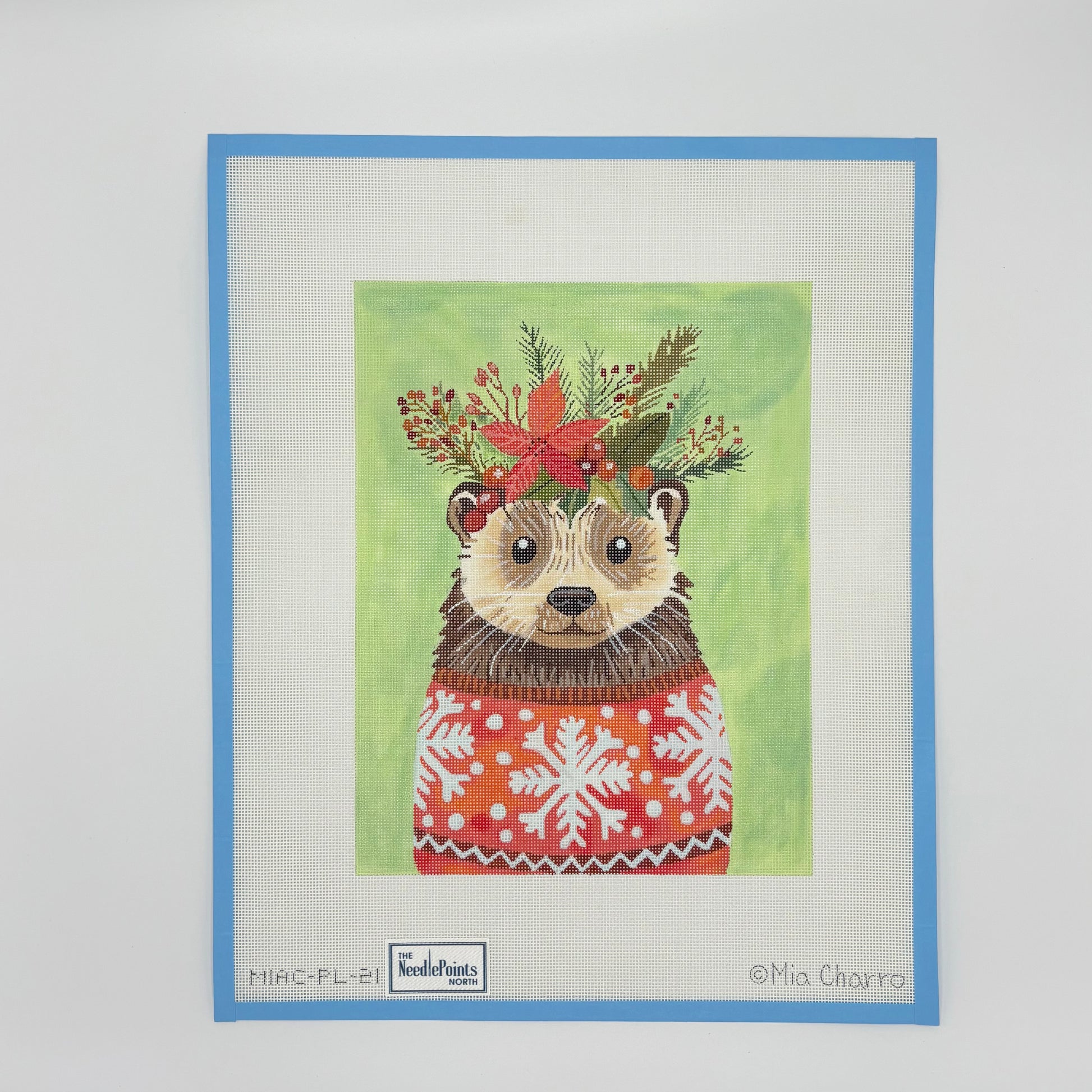 Otter in Christmas sweater