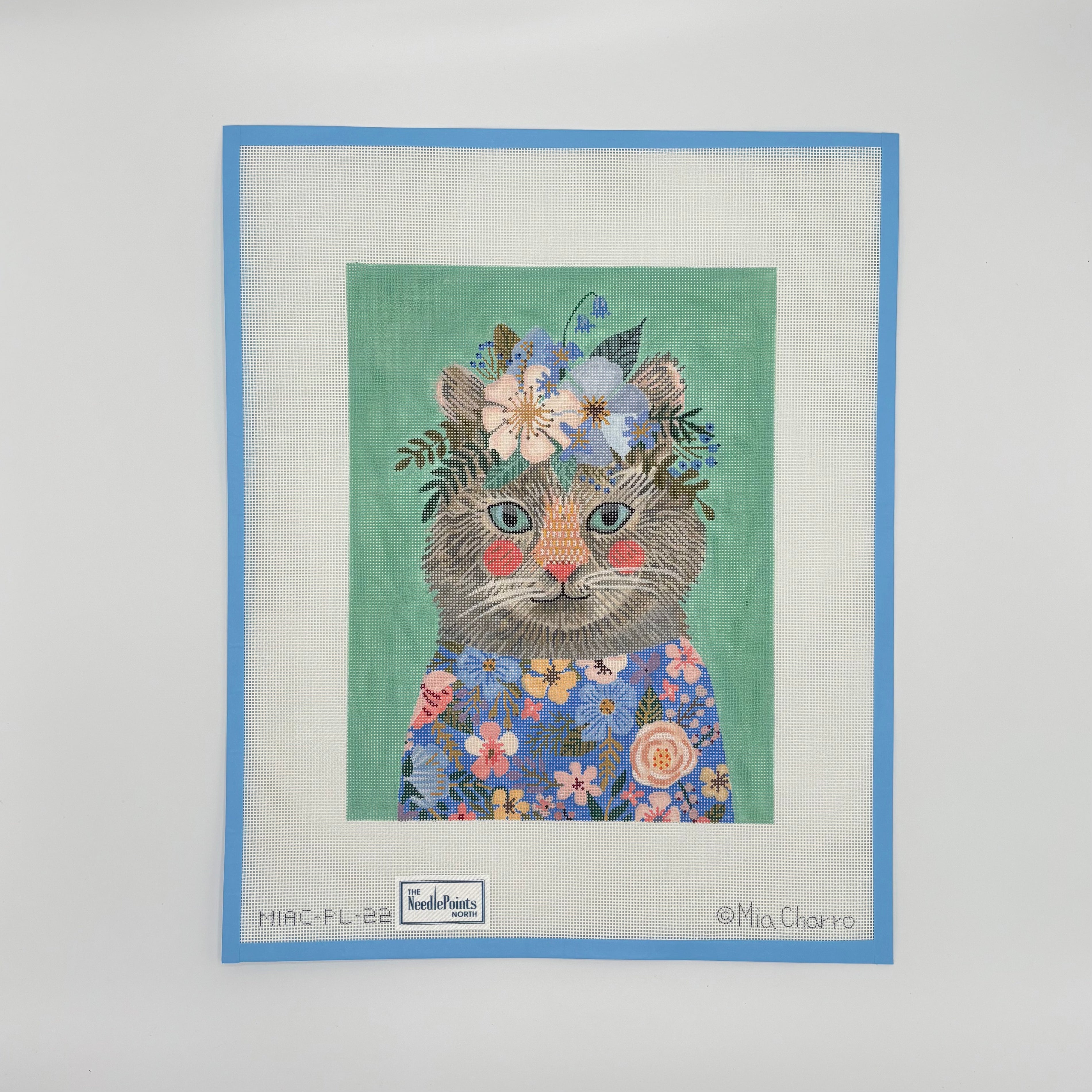 KITTY w/ blue flowered dress