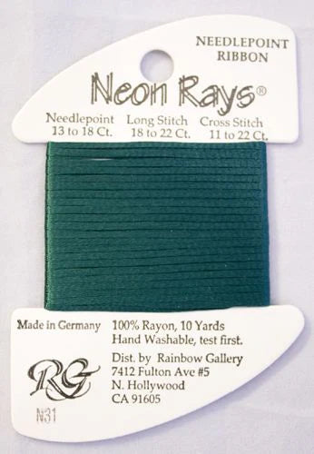 Neon Rays Forest Green