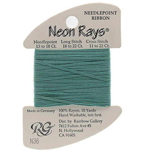 Neon Rays Jade Green