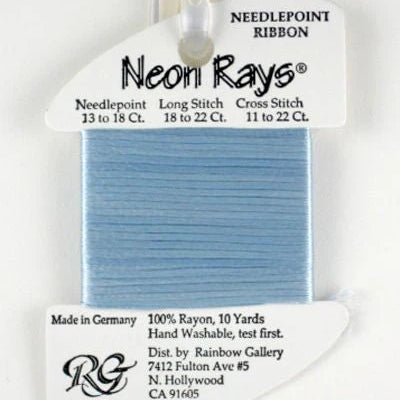Neon Rays Pale Blue