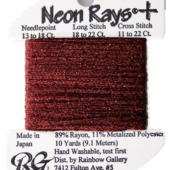 Neon Rays Plus Burgundy