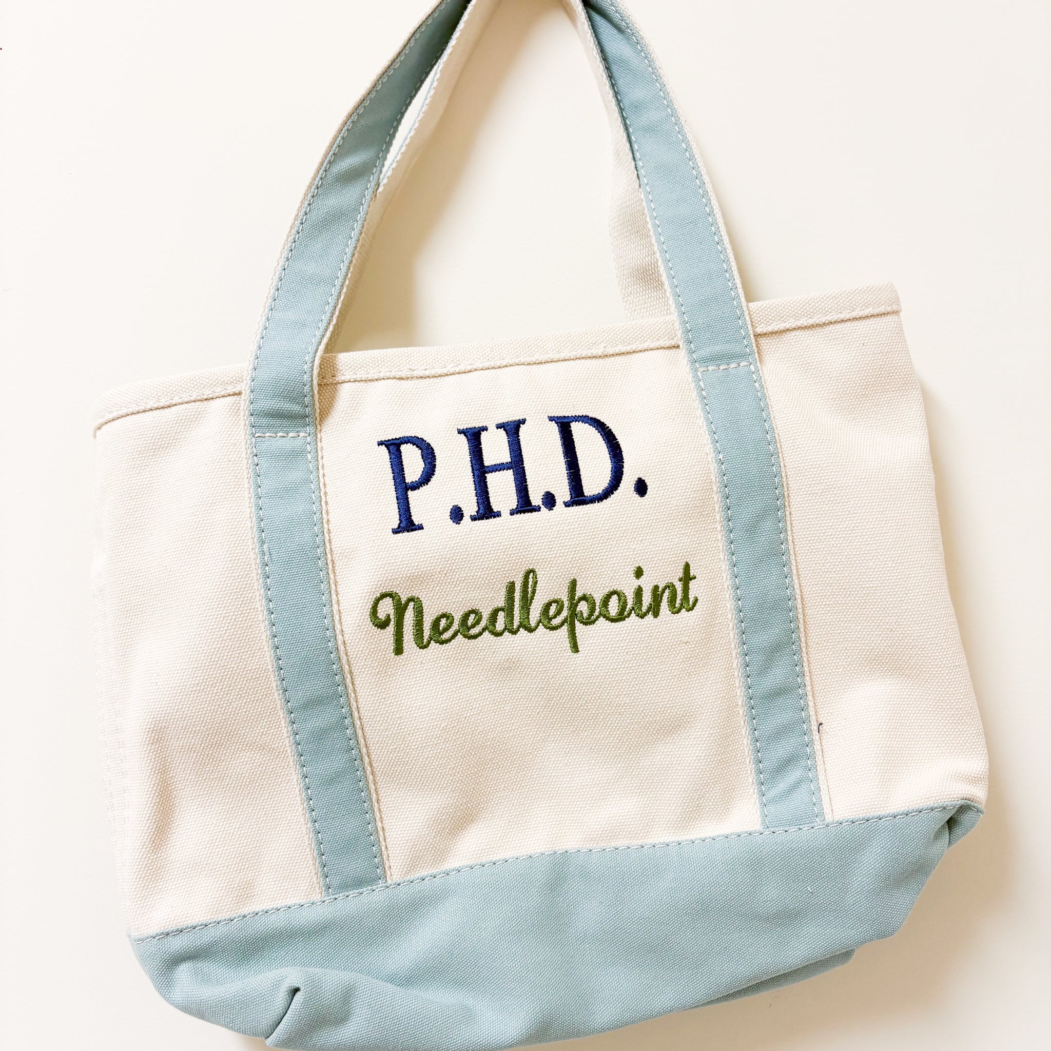 P.H.D. Needlepoint Project Bag