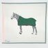 Grey Horse w green blanket