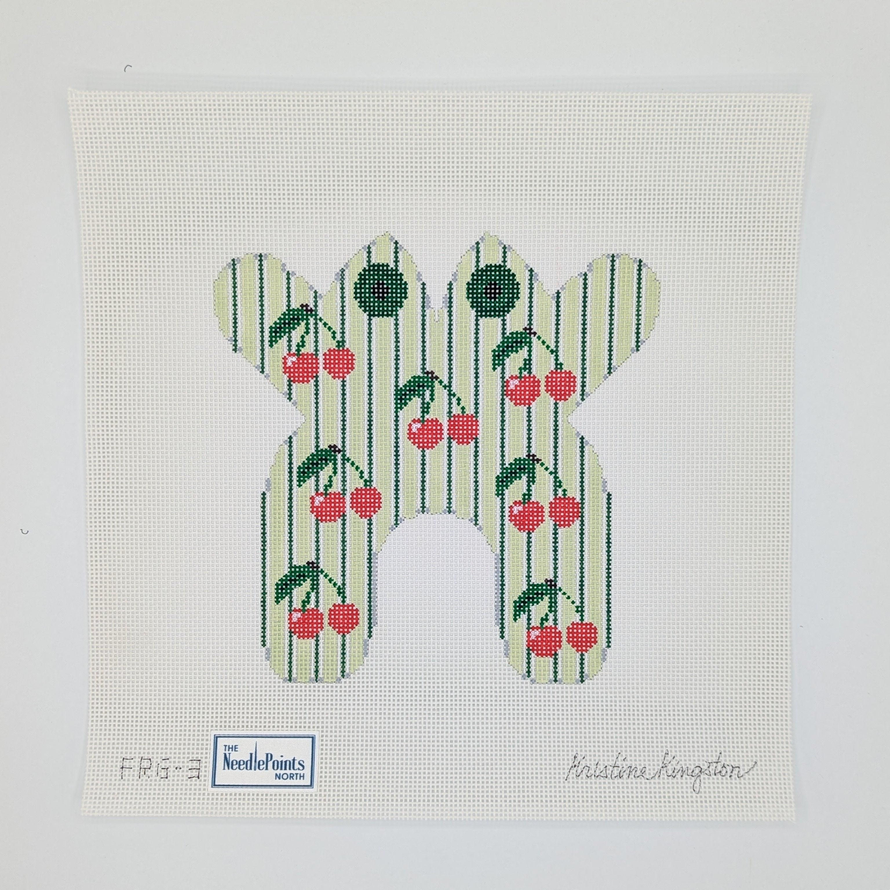 Frog with Cherries and Stripes