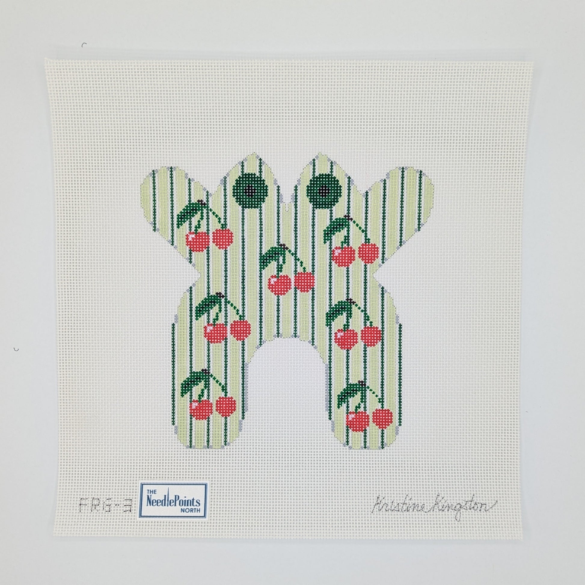 Frog with Cherries and Stripes