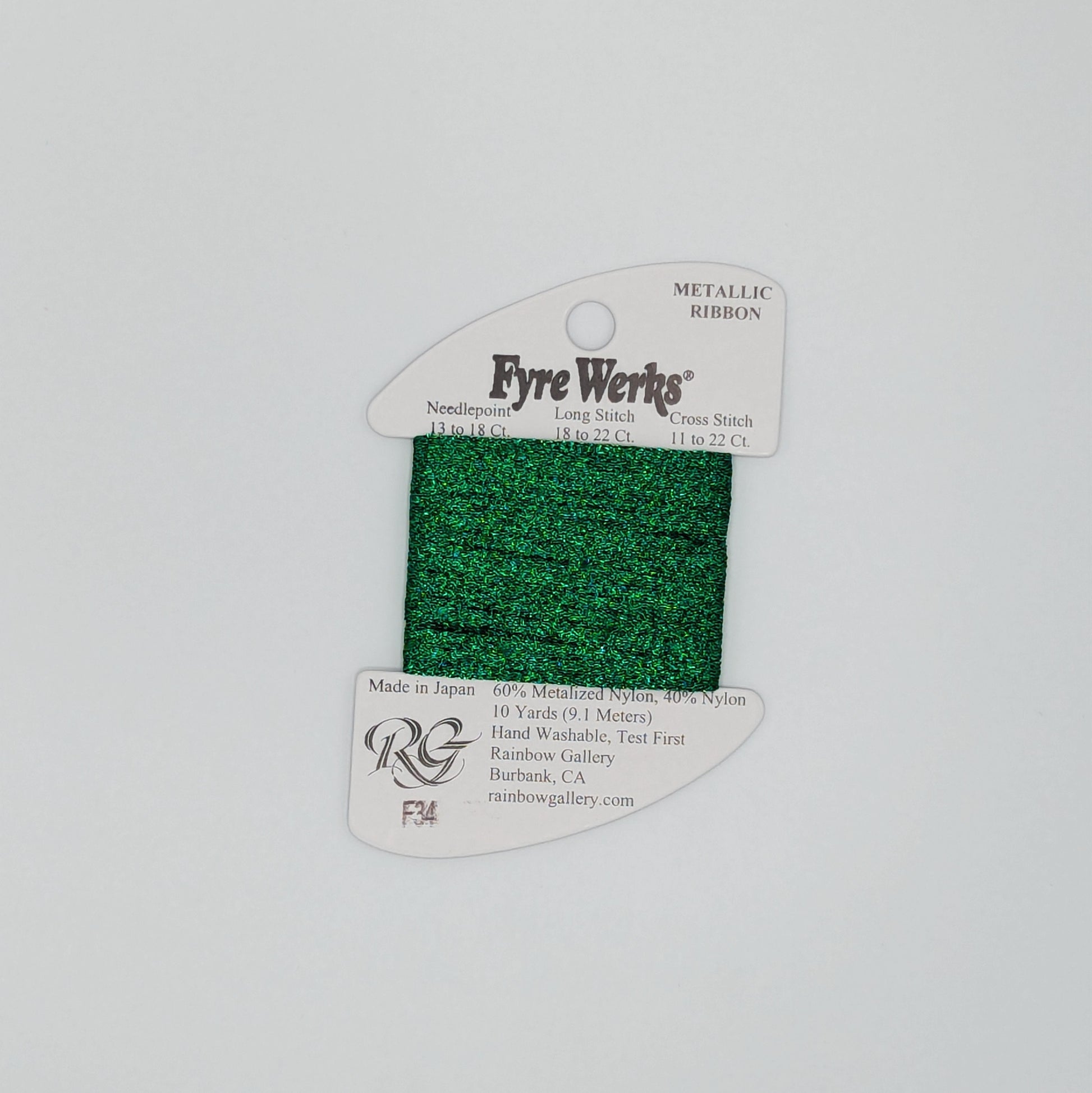 Fyre Works Green-Metallic Ribbon