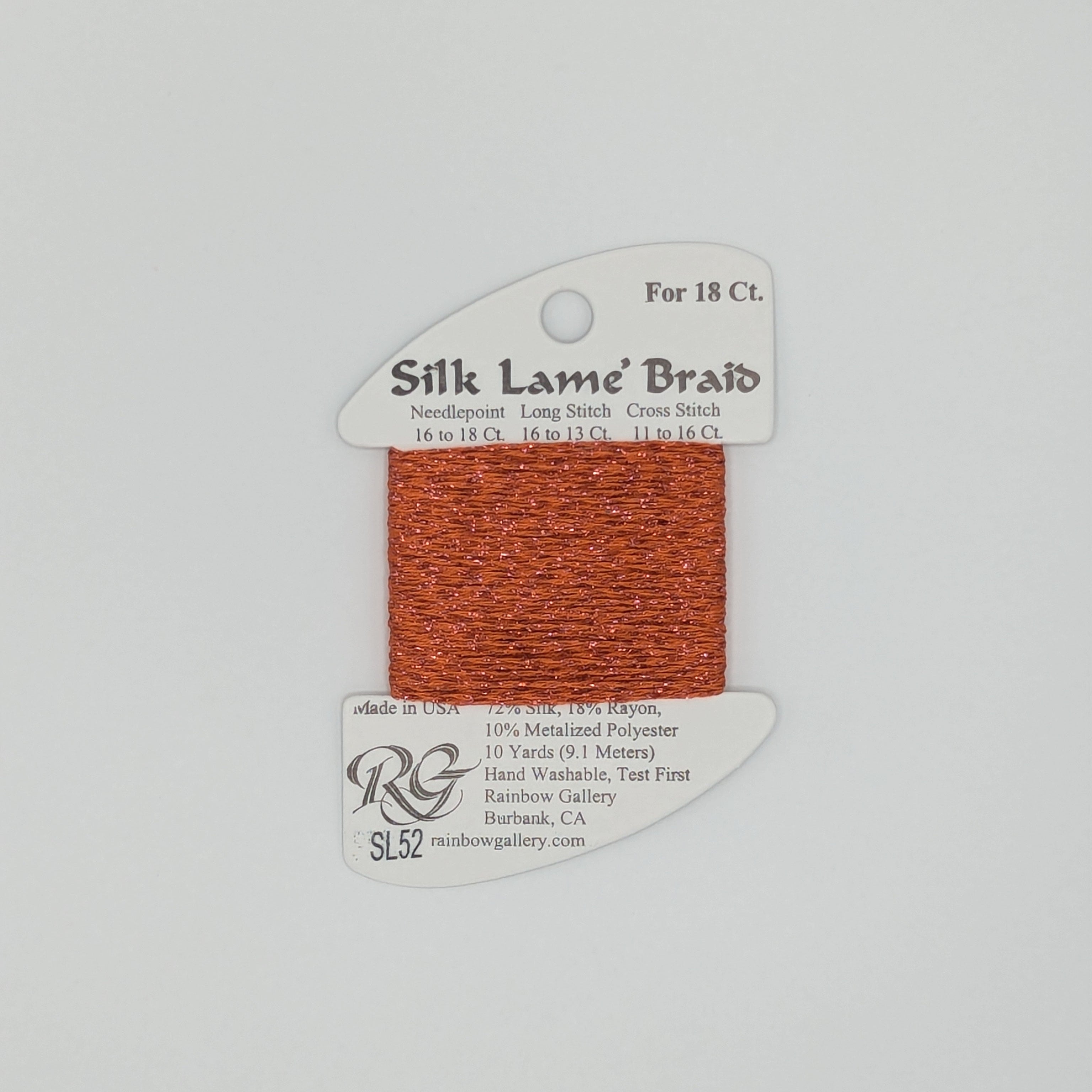 Silk Lame Braid Pumpkin
