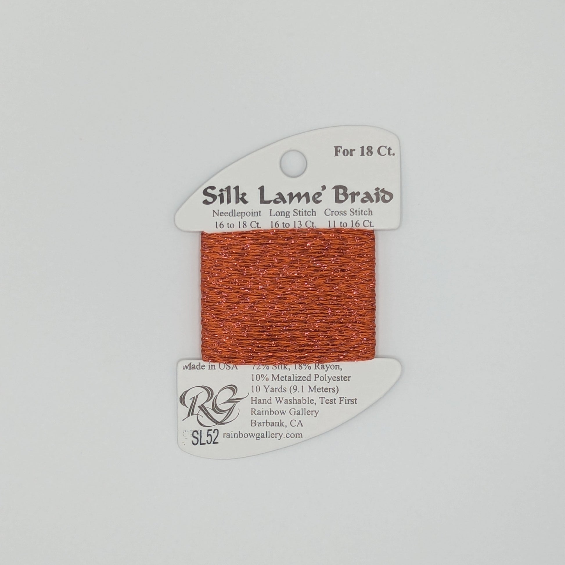 Silk Lame Braid Pumpkin