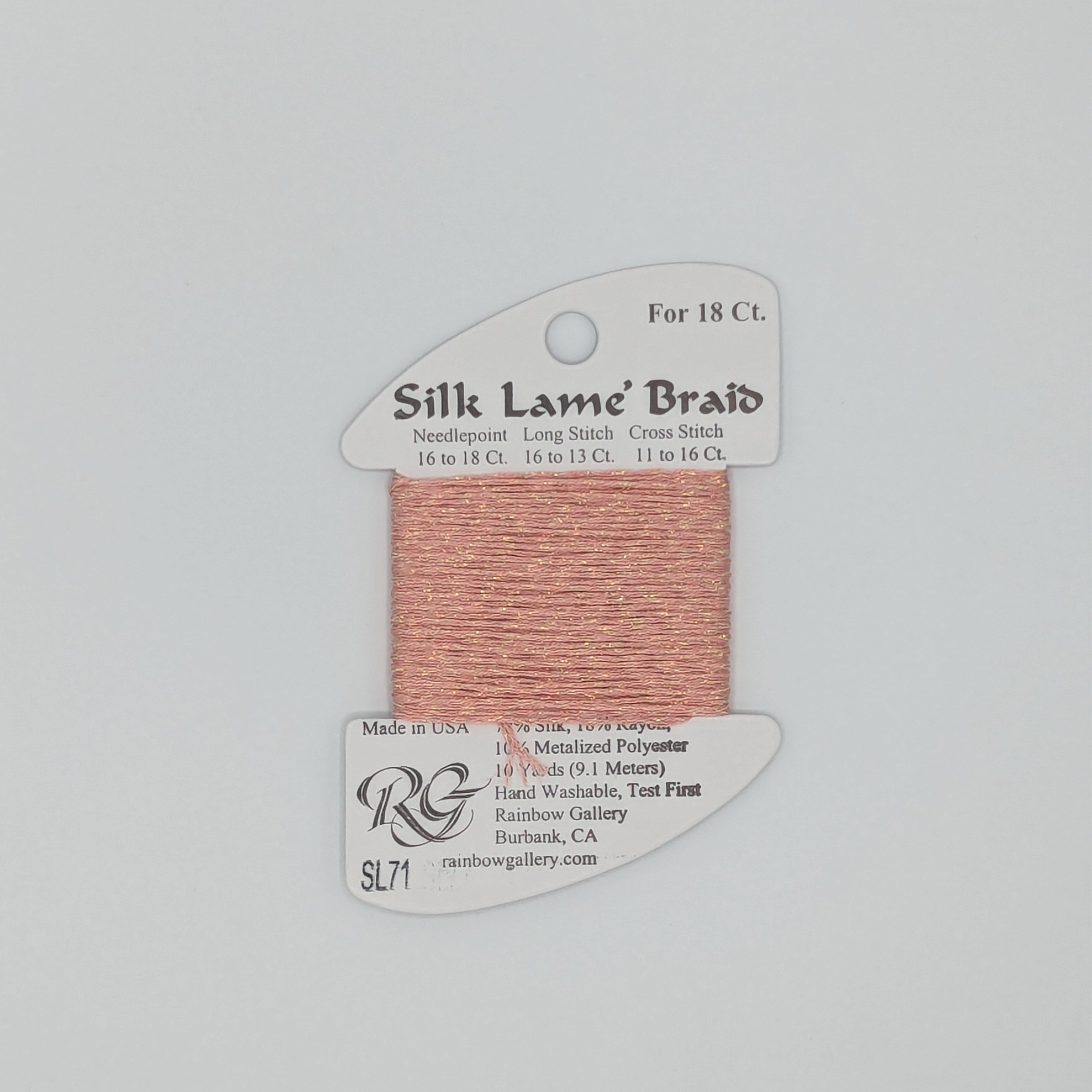 Silk Lame Braid Peach
