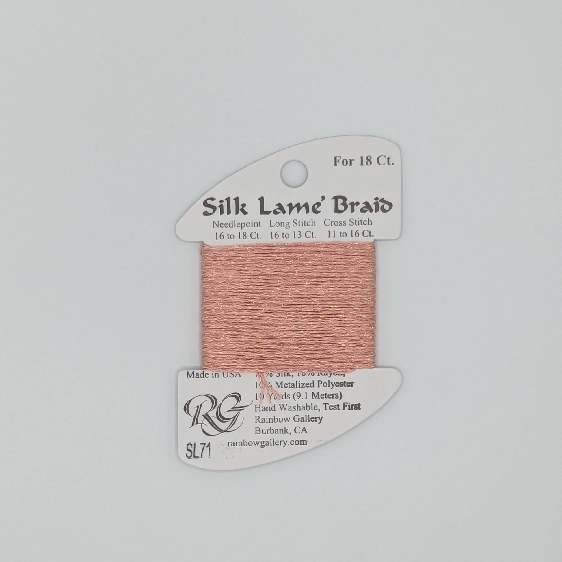 Silk Lame Braid Peach