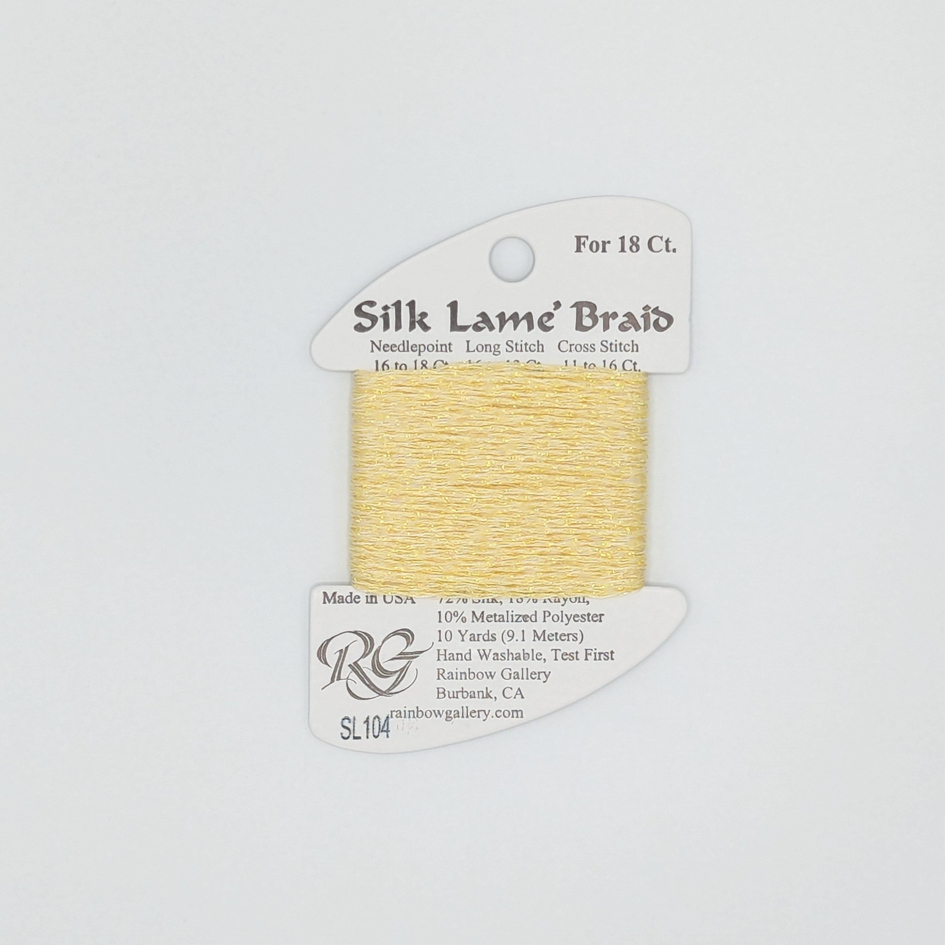 Silk Lame Braid Soft Yellow