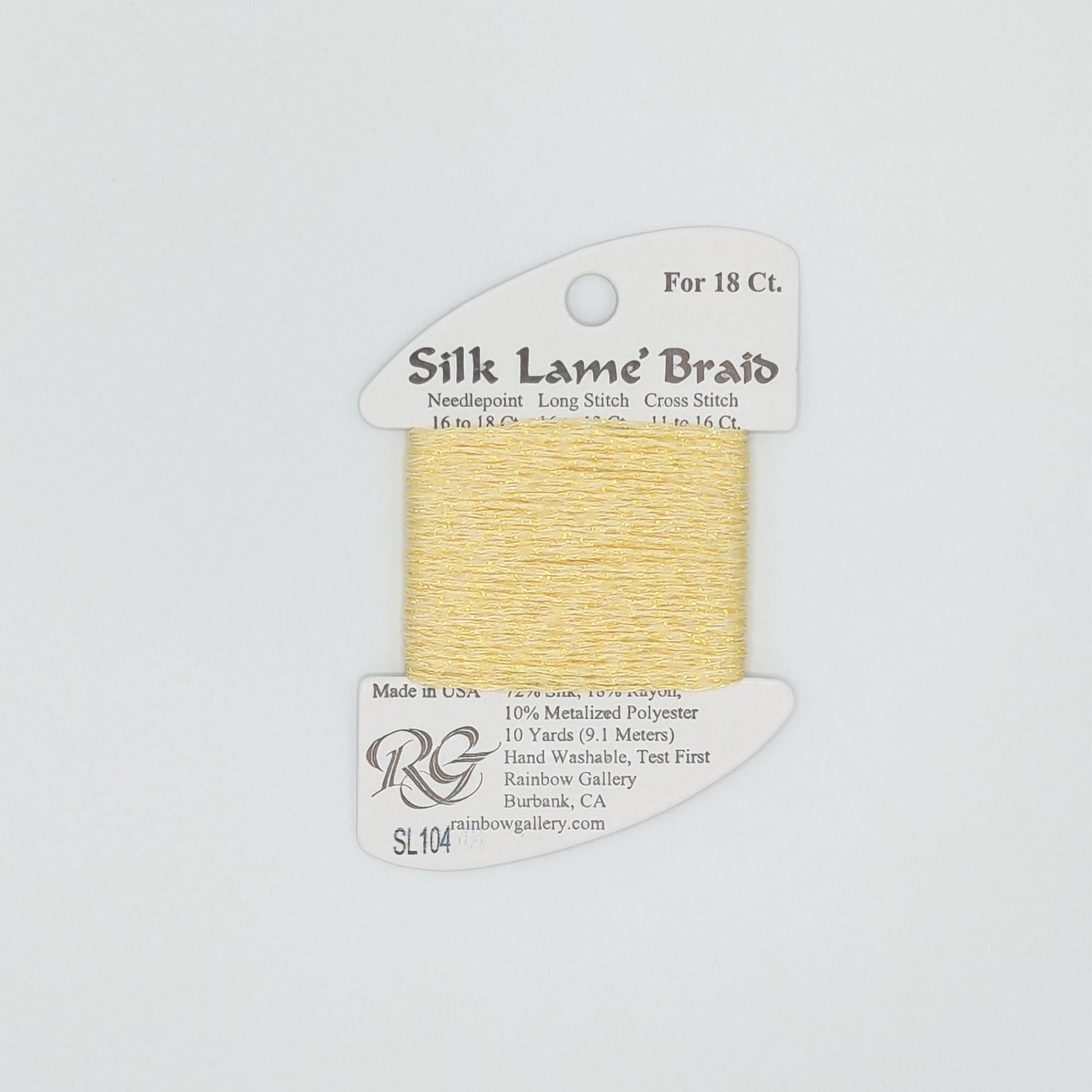 Silk Lame Braid Soft Yellow