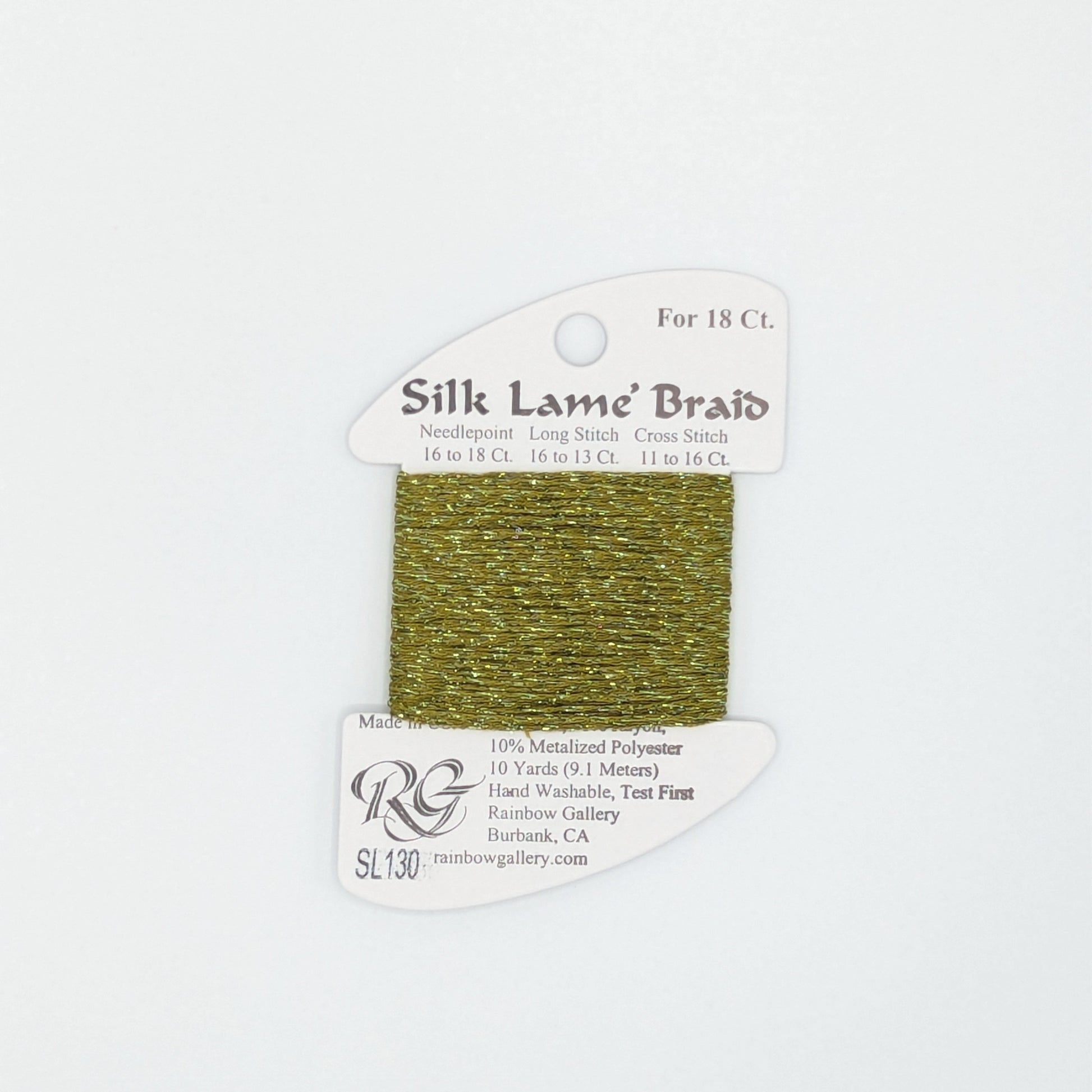 Silk Lame Braid Moss