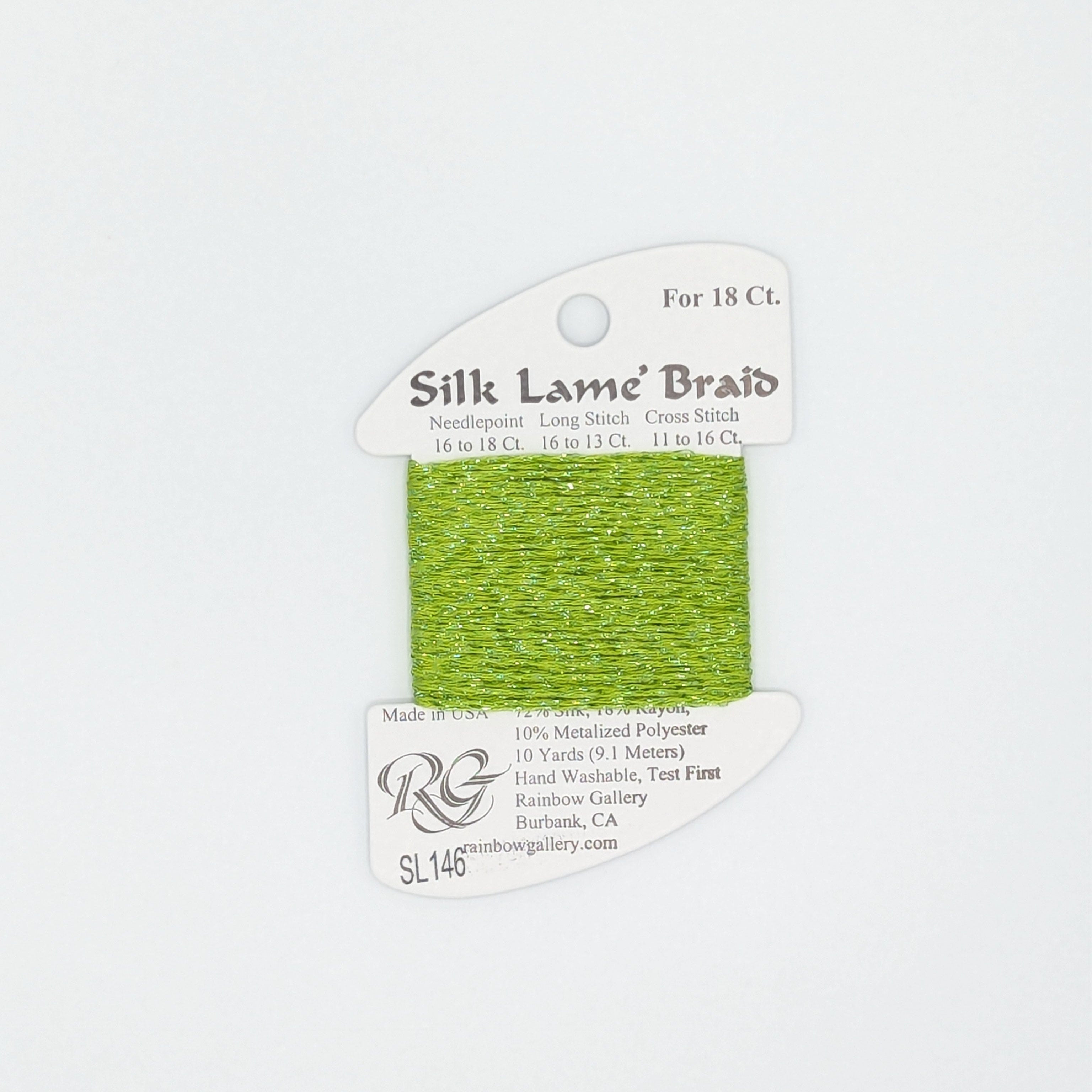 Silkl Lame Braid Apple Green