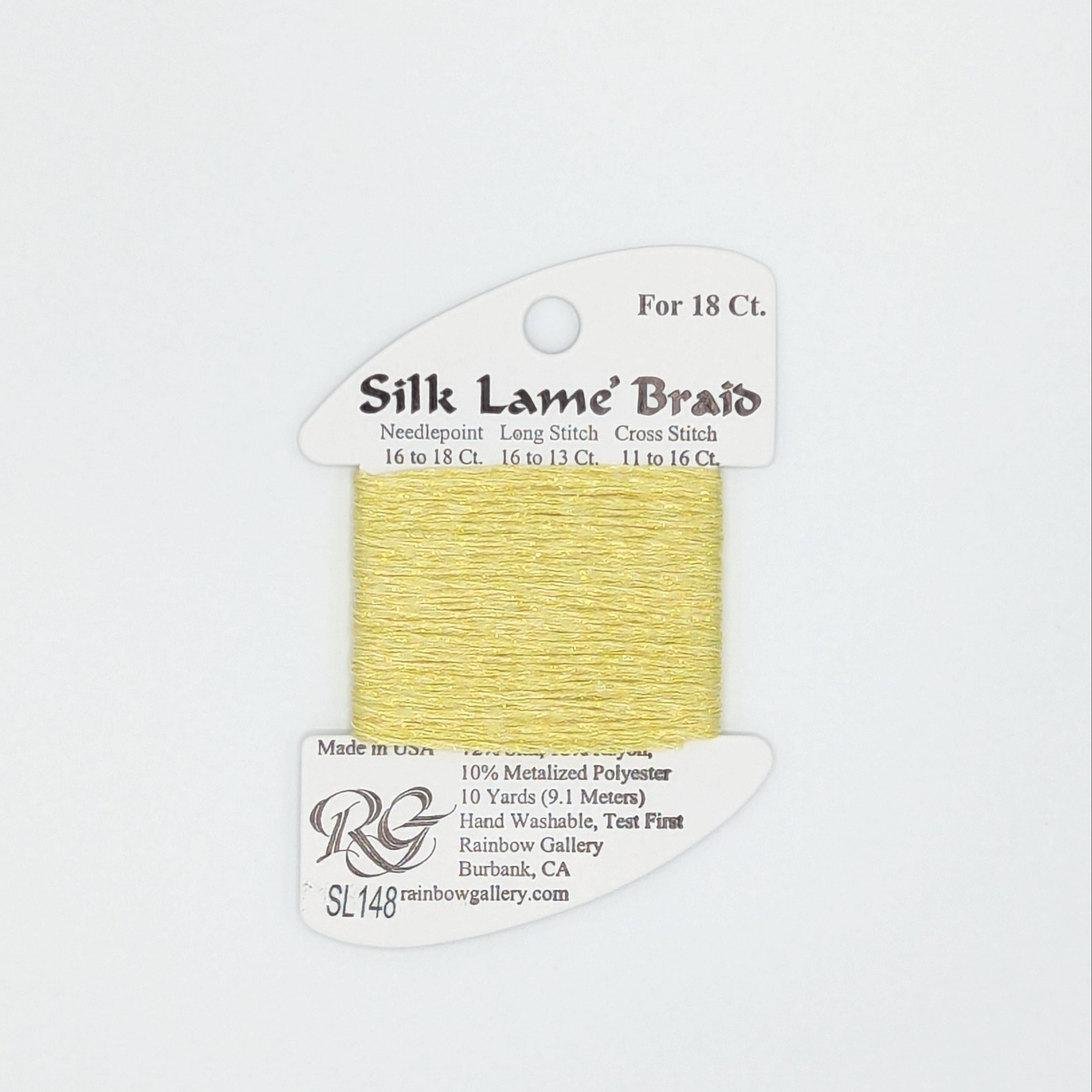 Silk Lame Braid Lemon Lime