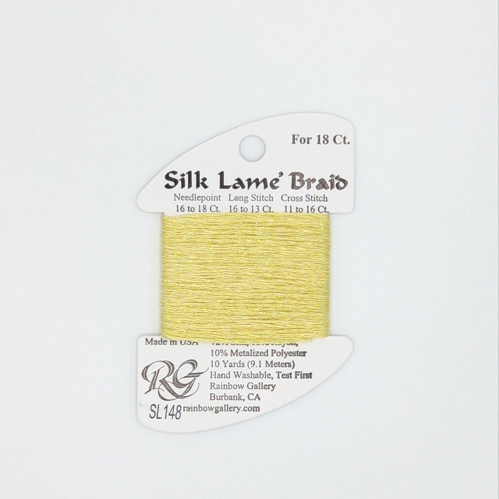 Silk Lame Braid Lemon Lime