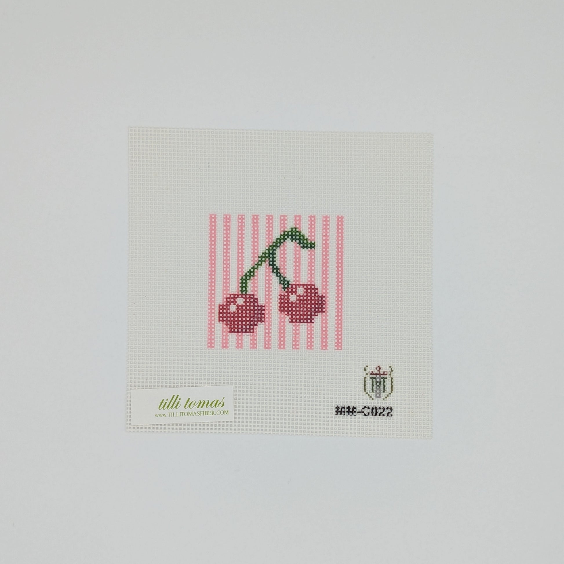 Cherries on Pink Stripes