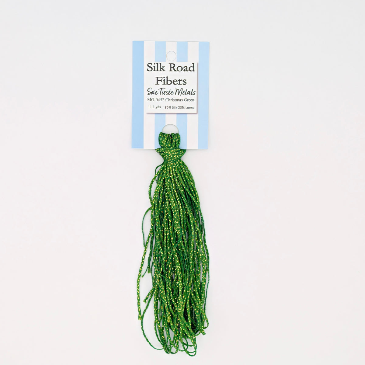 Silk Road Fibers-Soie Tissée Metals-Christmas Green