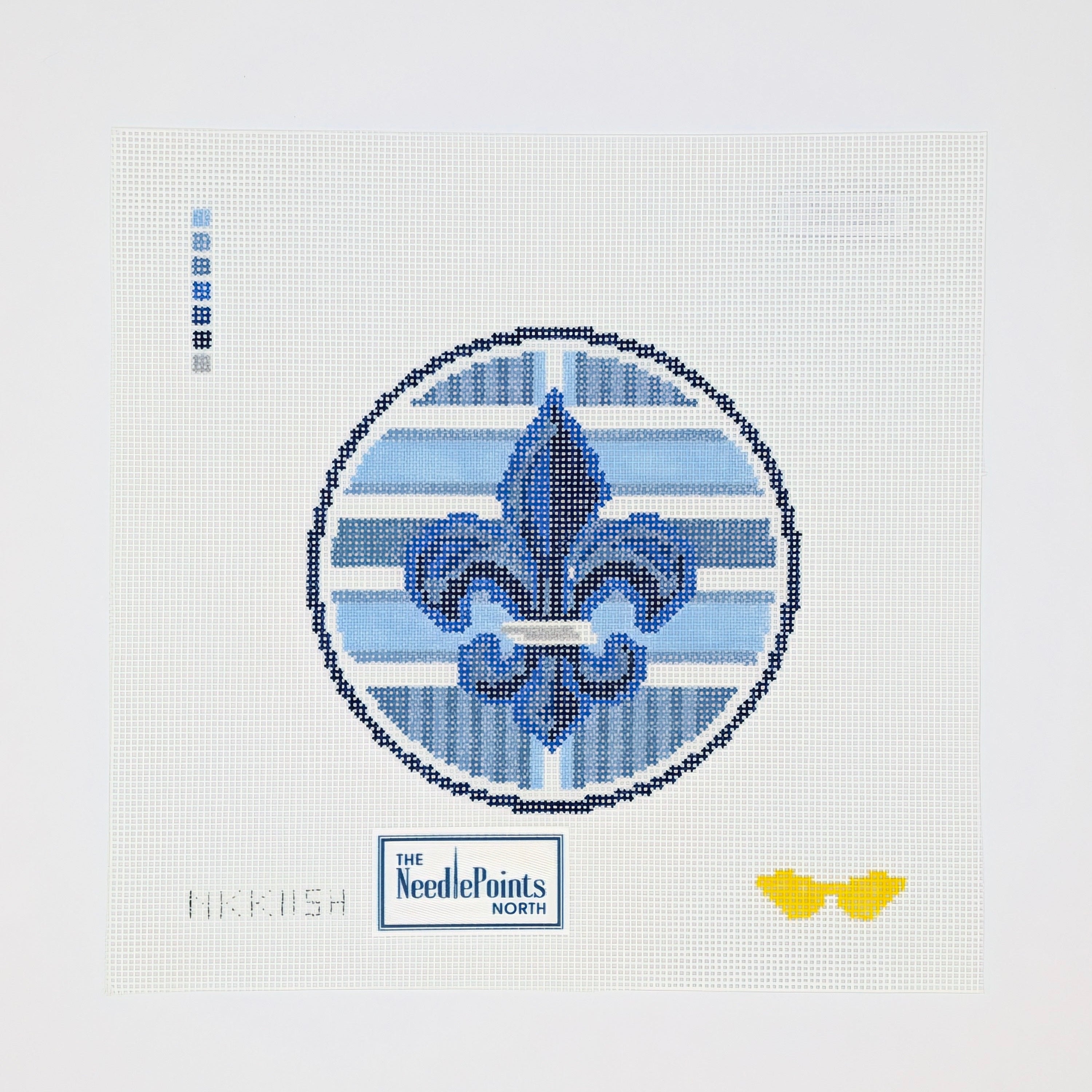 Fleur de lis Round French Blue