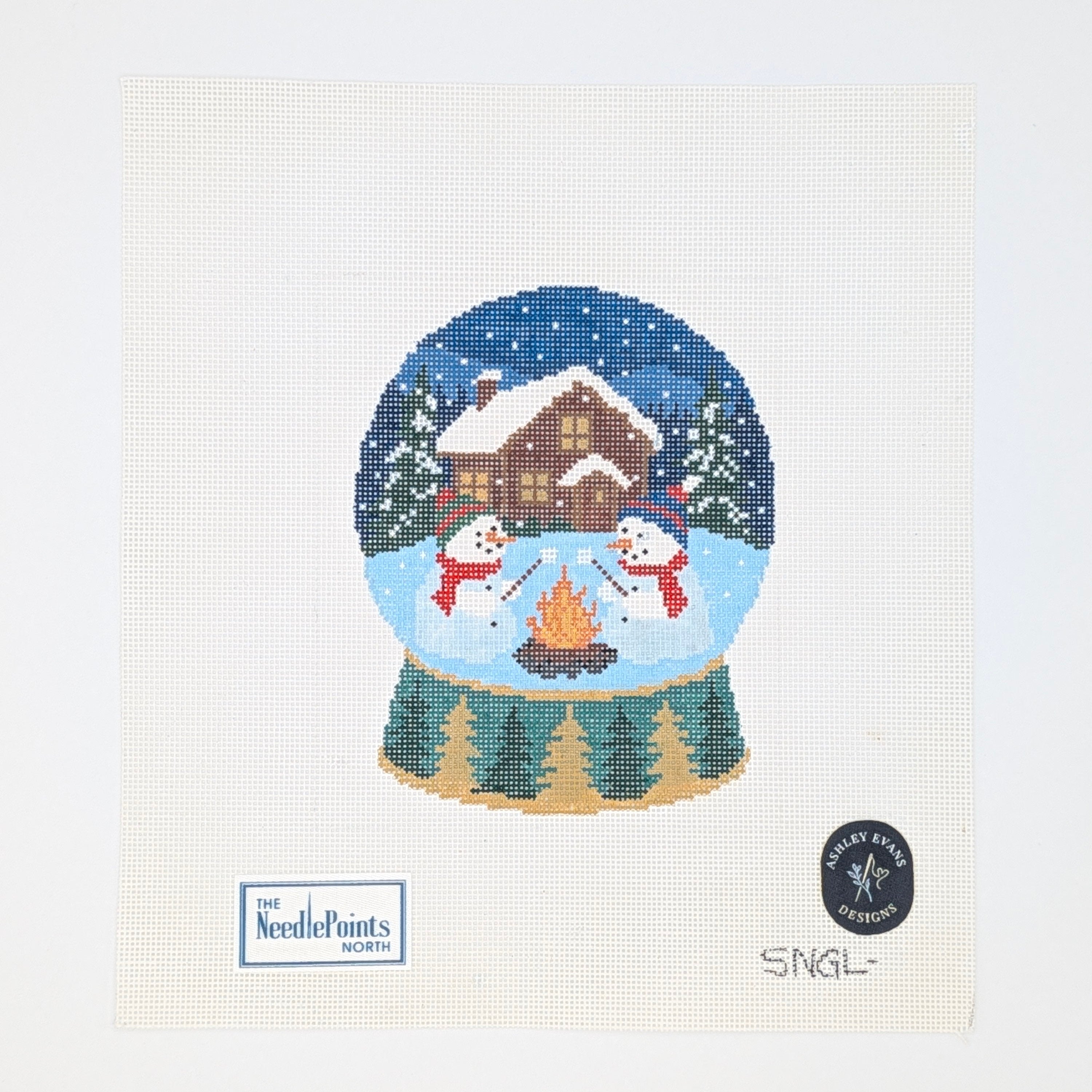 Snow Globe - Snowman at Firepit