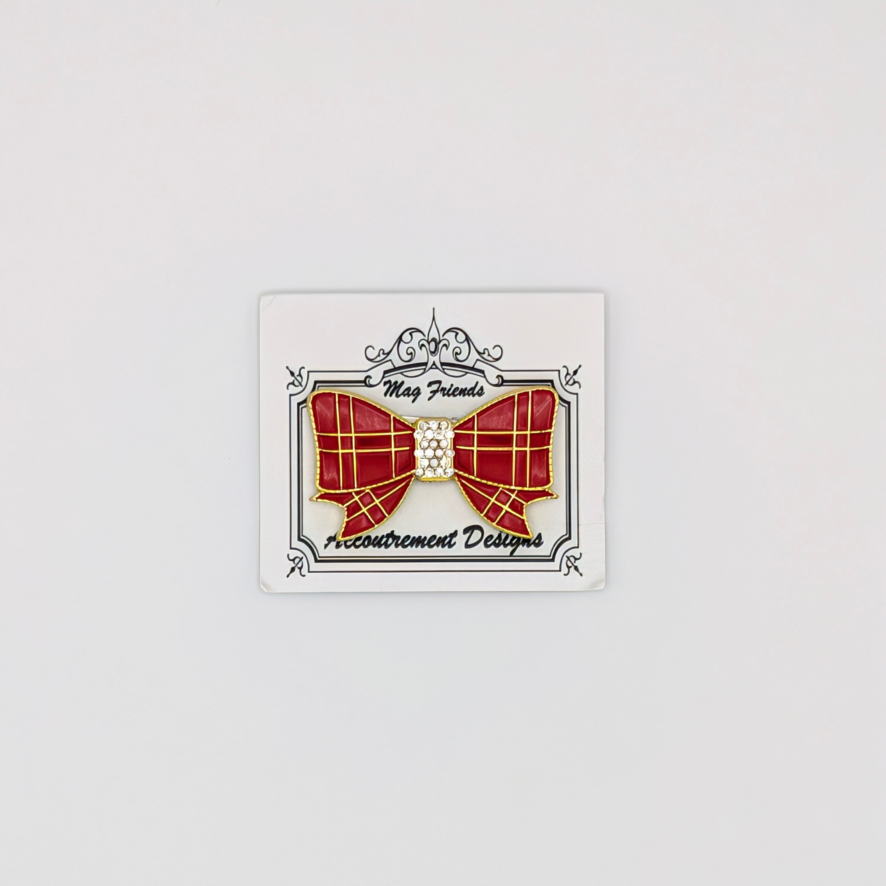 Sequined Red Bow Needle Minder
