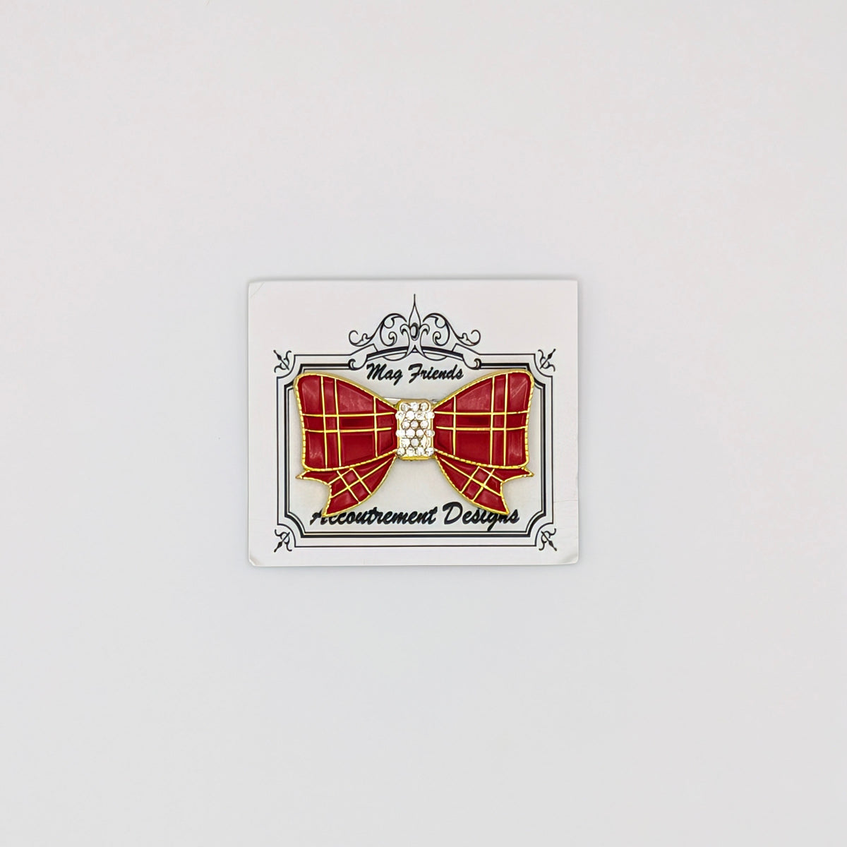 Sequined Red Bow Needle Minder
