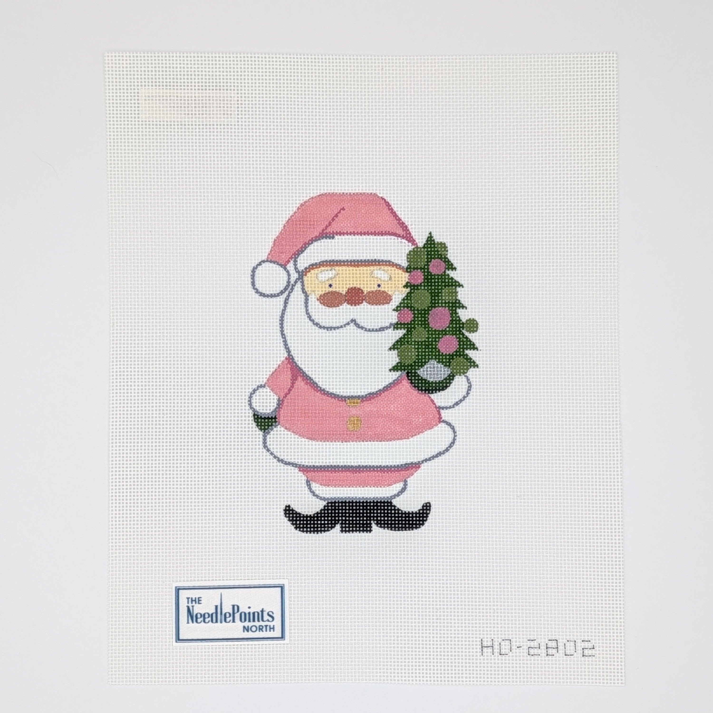 Pink Santa with Tree