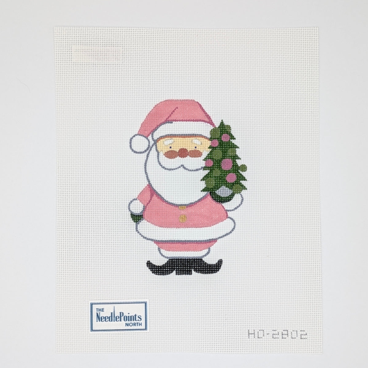 Pink Santa with Tree