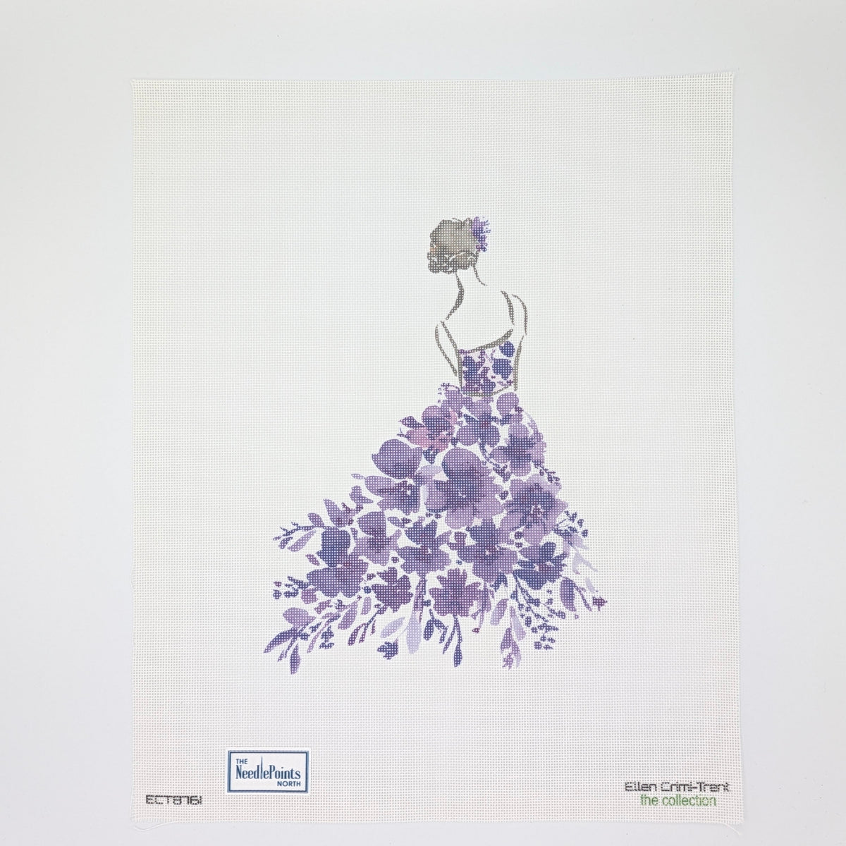 Lady with Purple Flowers