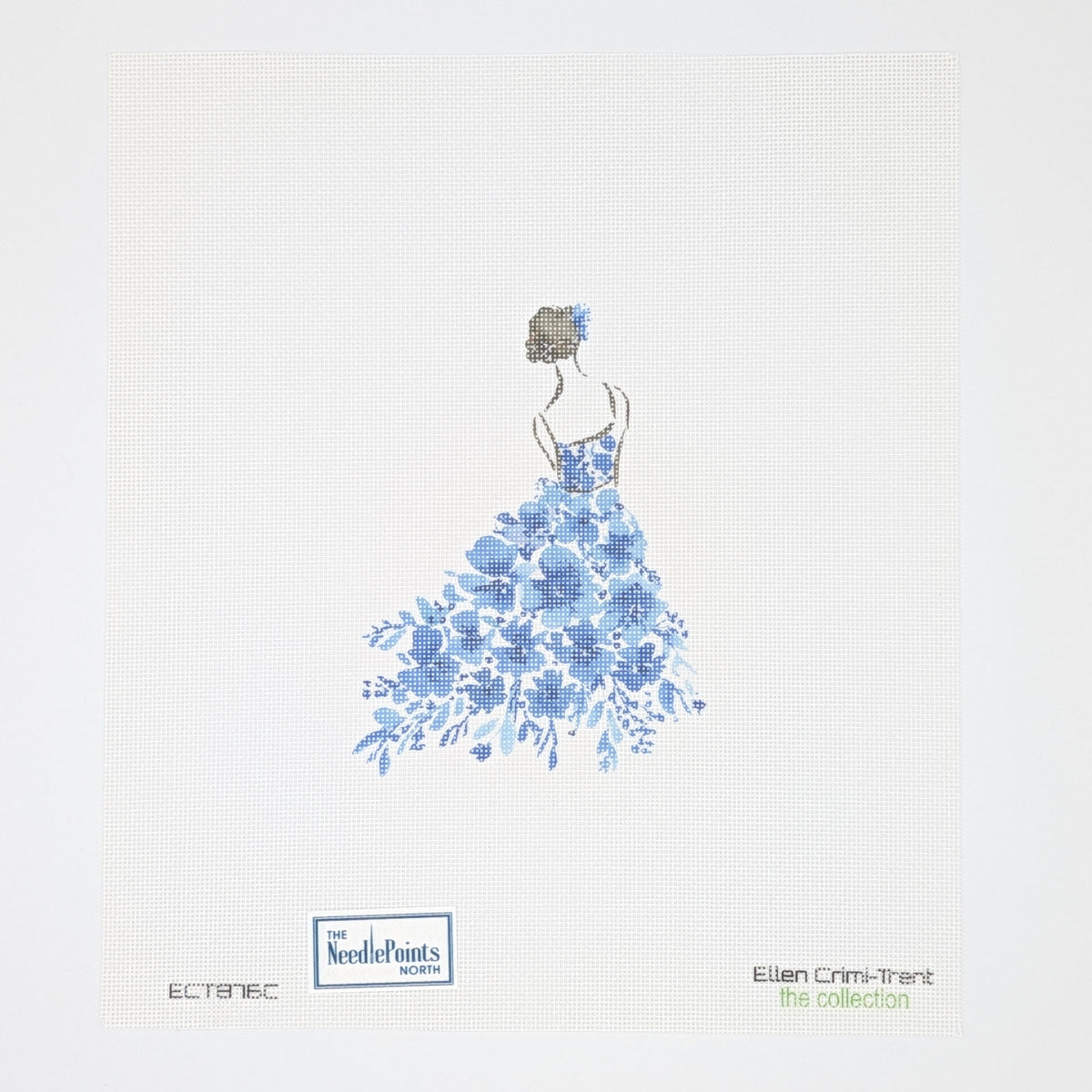 Lady with Blue Flowers