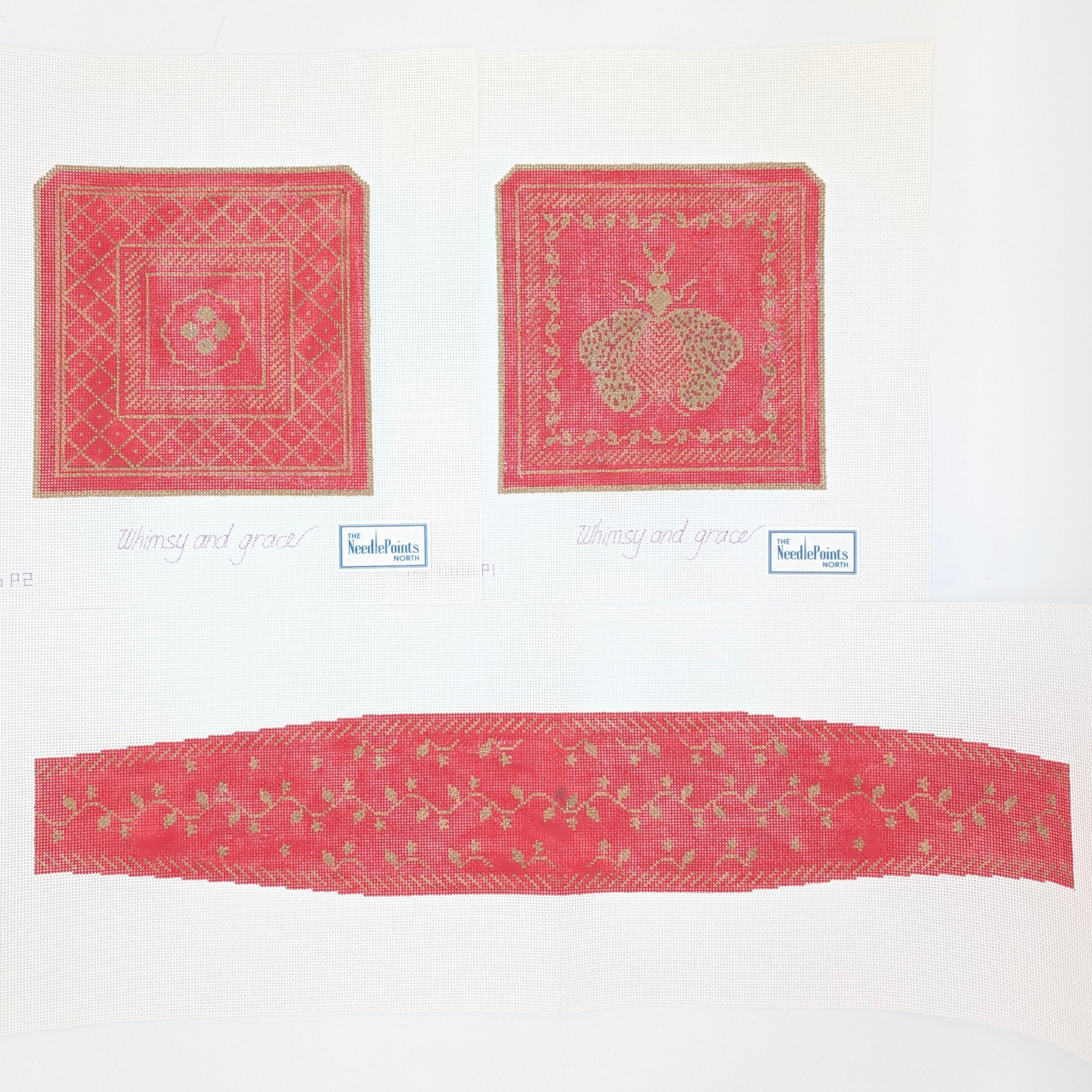 3 Piece Bee Bag- Red and Gold