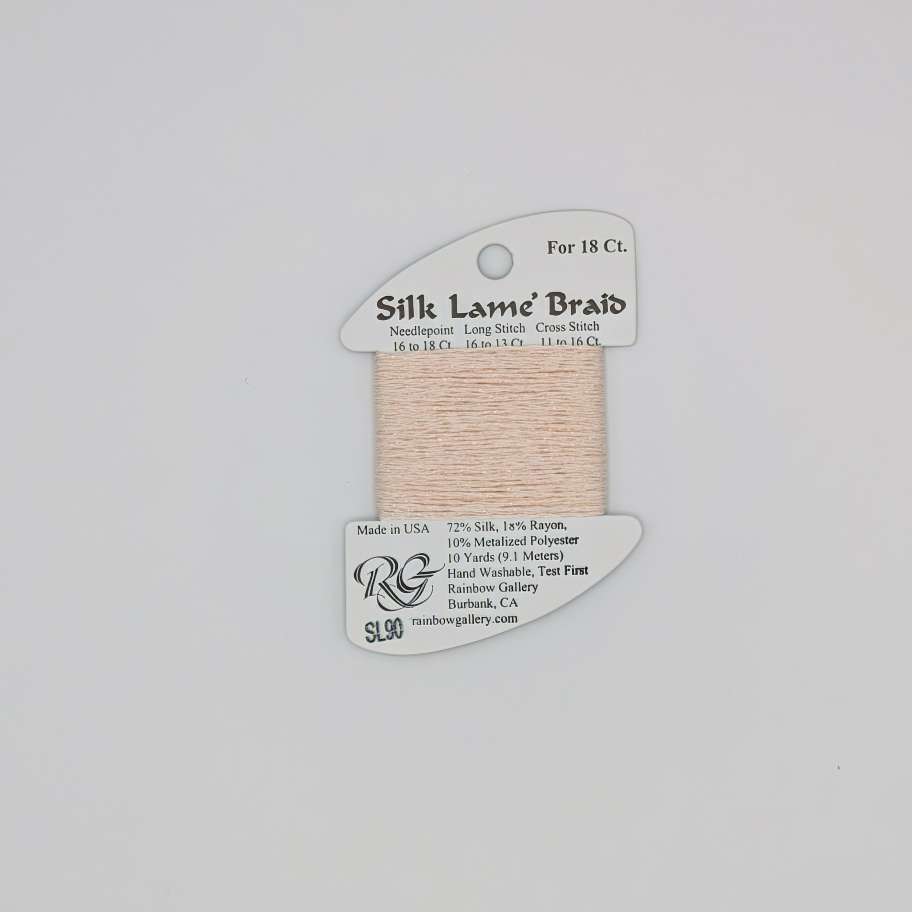 Silk Lame Braid Barly Pink