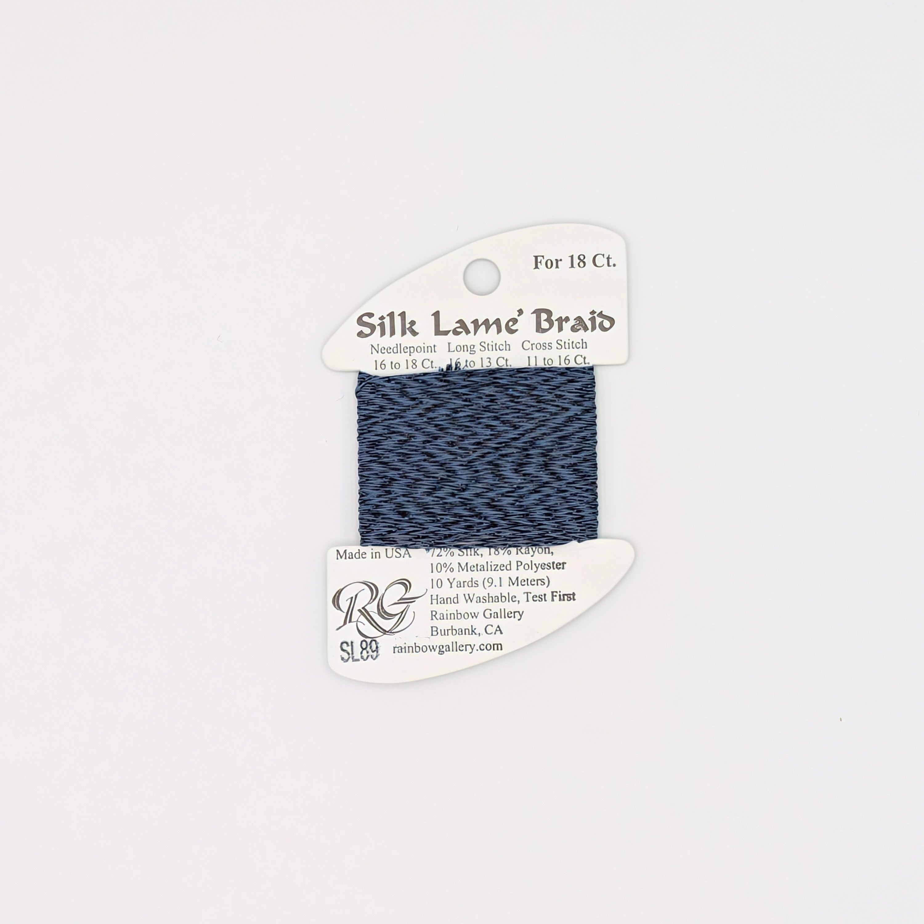 Silk Lame Braid Blue Jeans