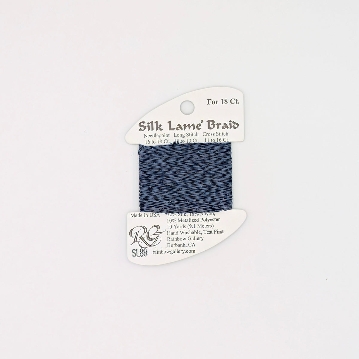 Silk Lame Braid Blue Jeans