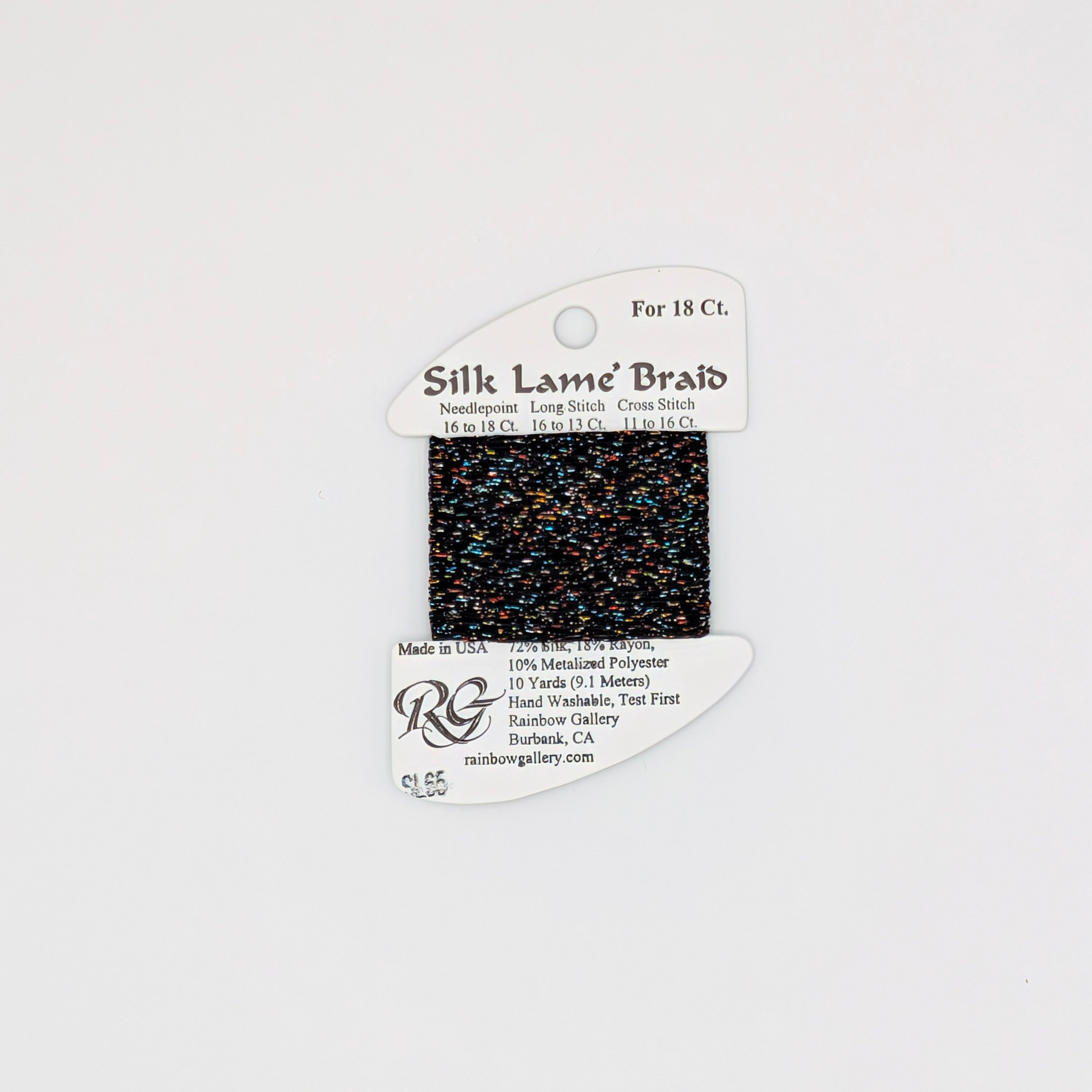 Silk Lame Braid Black Sparkle