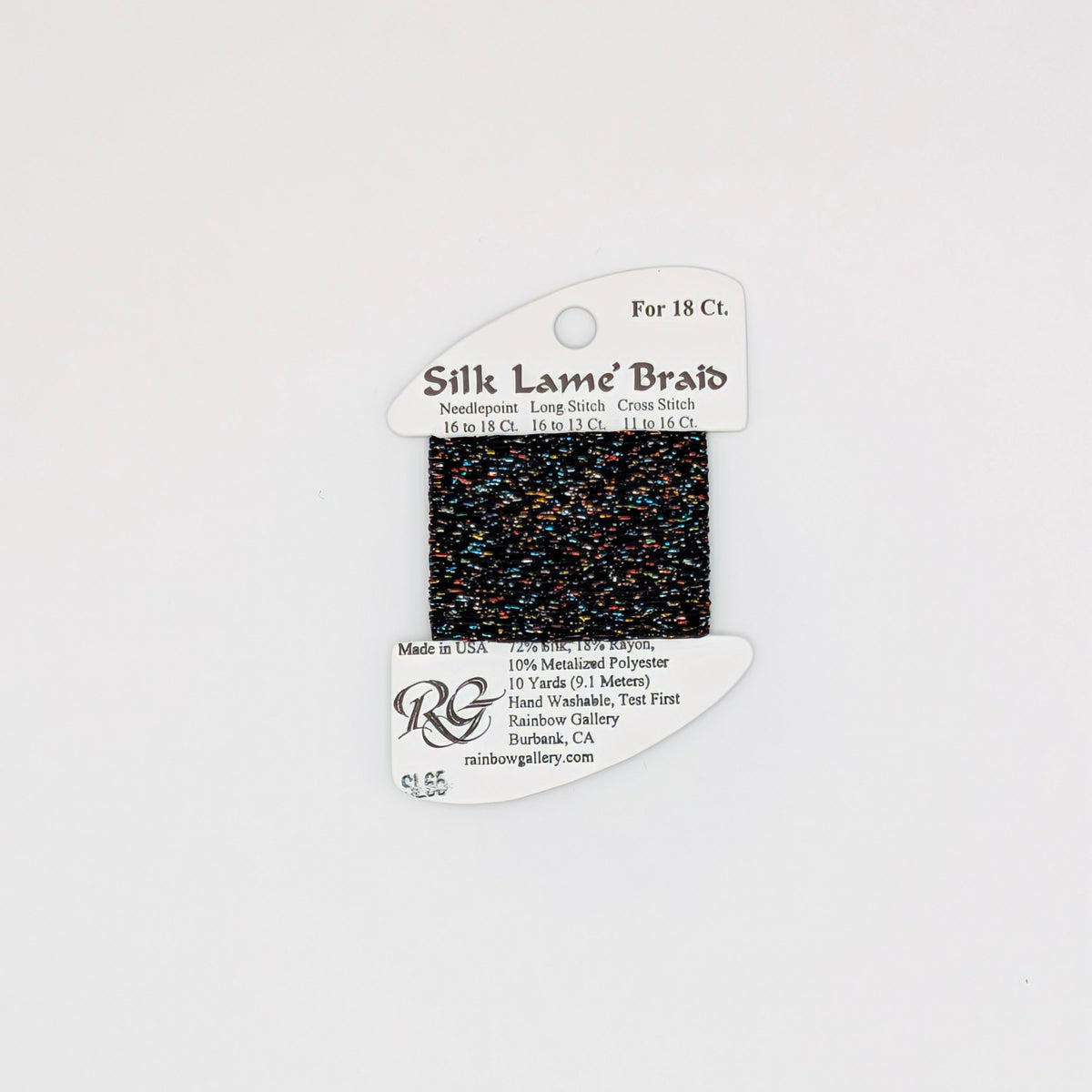 Silk Lame Braid Black Sparkle