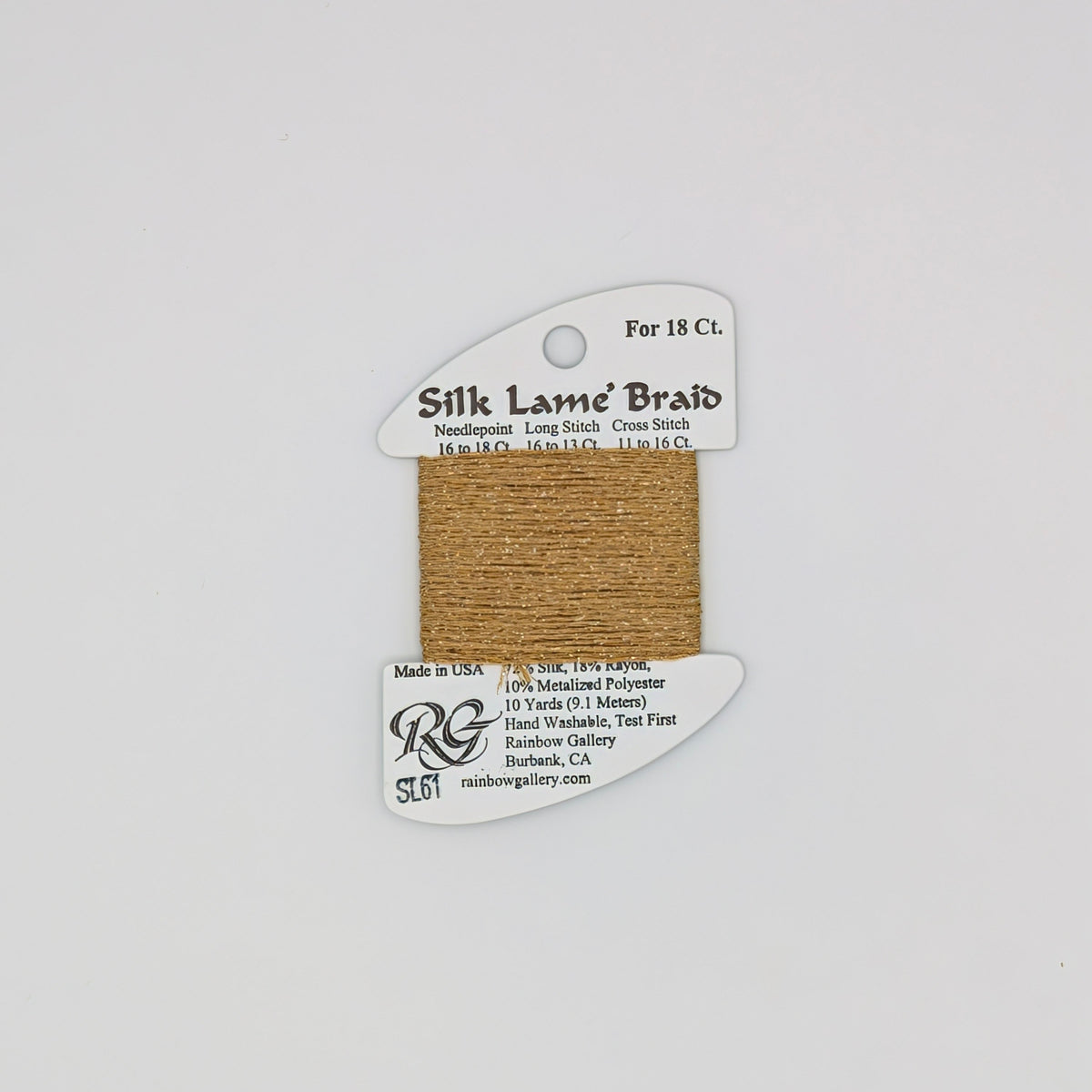 Silk Lame Braid Sand Gold