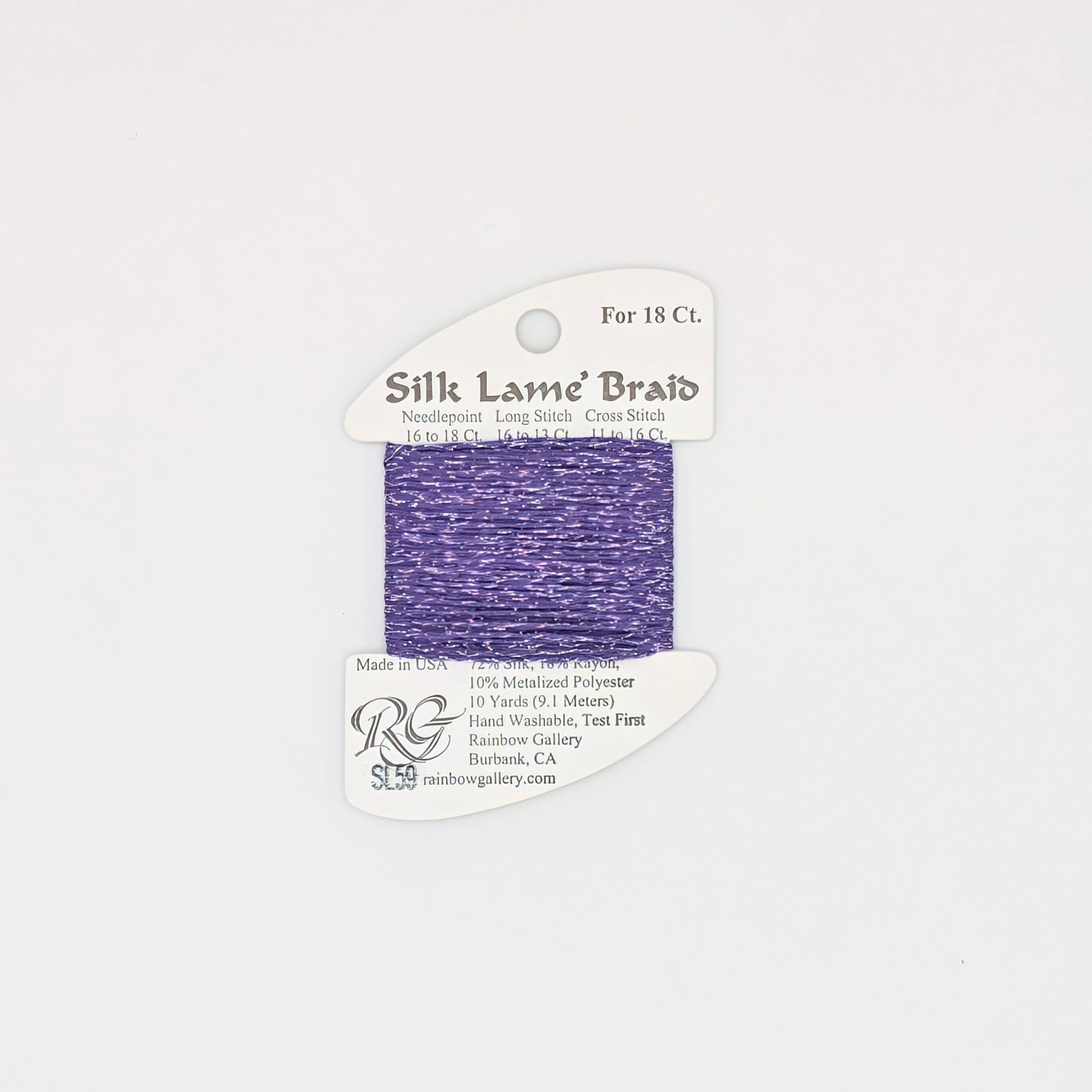 Silk Lame Braid Lilac